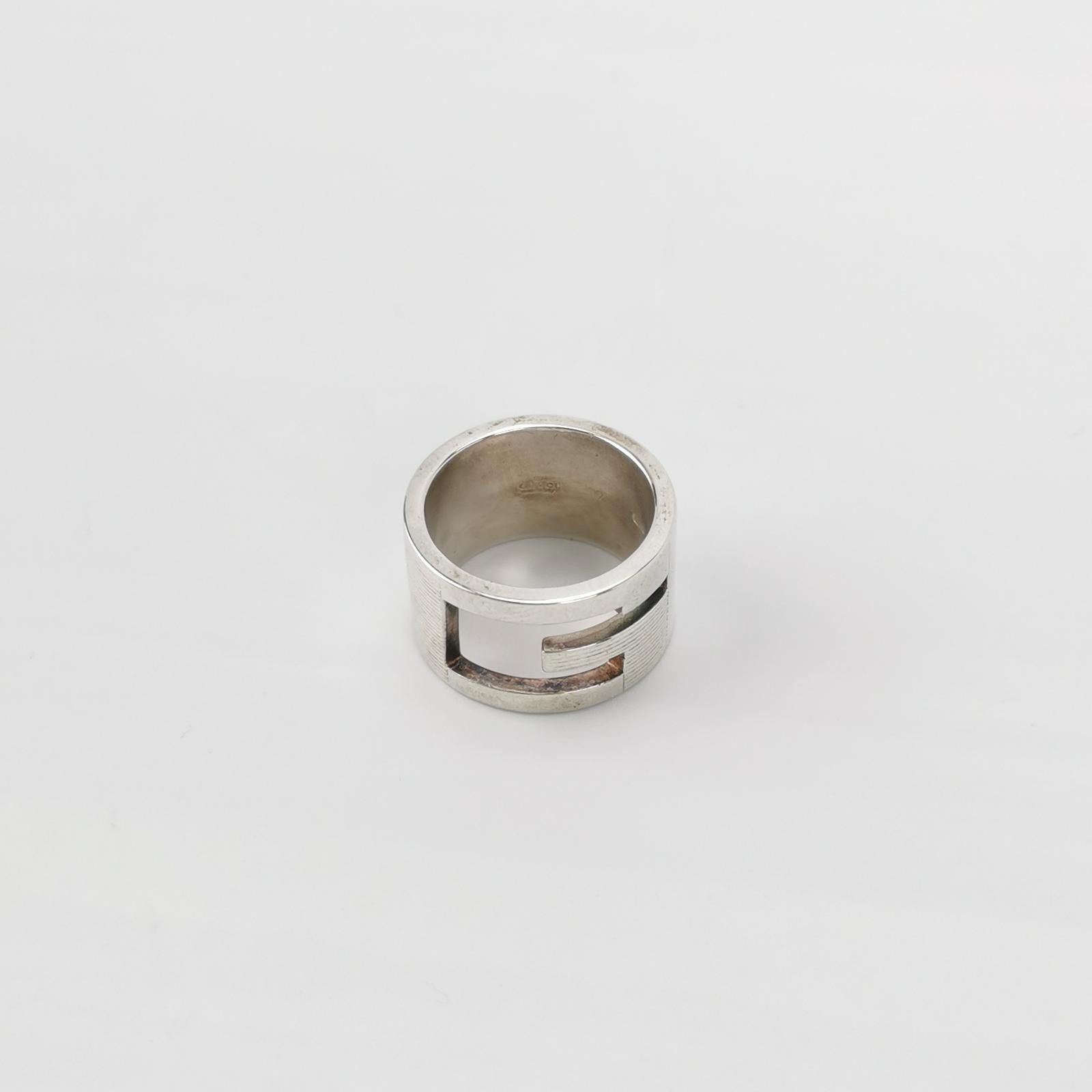 Gucci Gucci S925 Hollow G Logo Ring Size 13 -z2505 Size ONE SIZE - 2 Thumbnail
