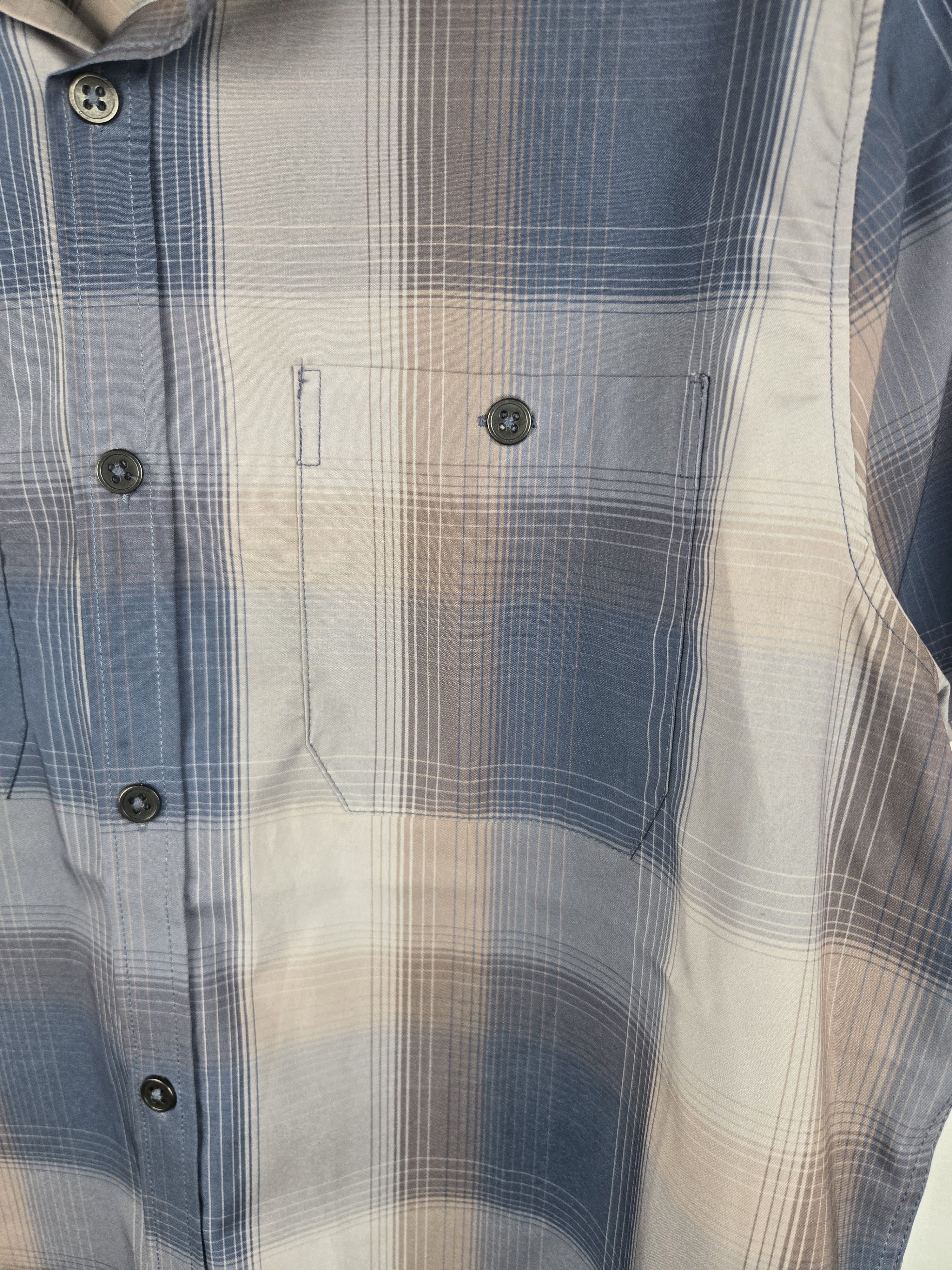 Other Tallwoods Ombre Plaid Short Sleeve Stretch Button Down Shirt Size US M / EU 48-50 / 2 - 3 Thumbnail