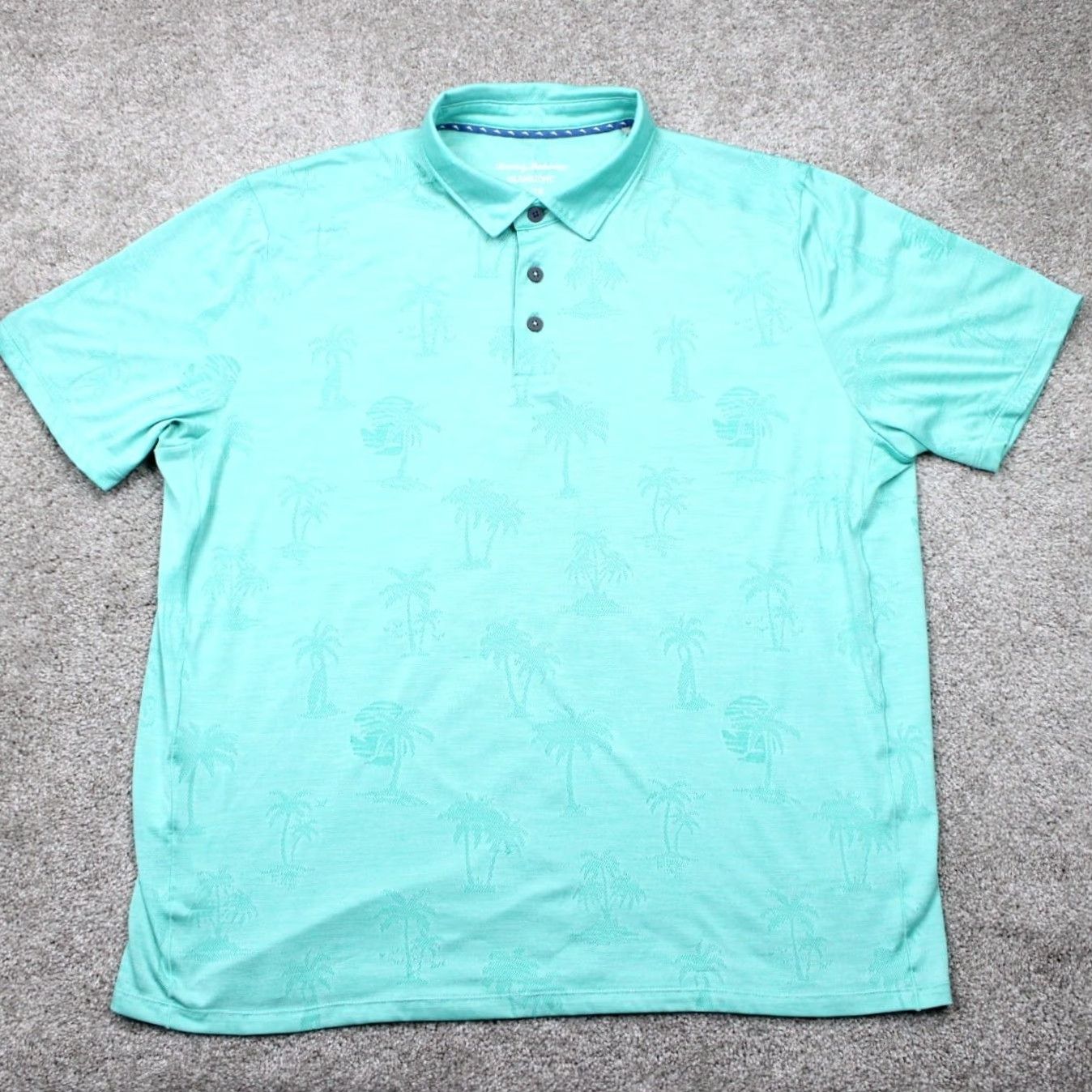 Tommy Bahama Tommy Bahama Polo Shirt Mens XL Blue S/S Polyester Stretch Pullover Polo Size US XL / EU 56 / 4 - 2 Thumbnail