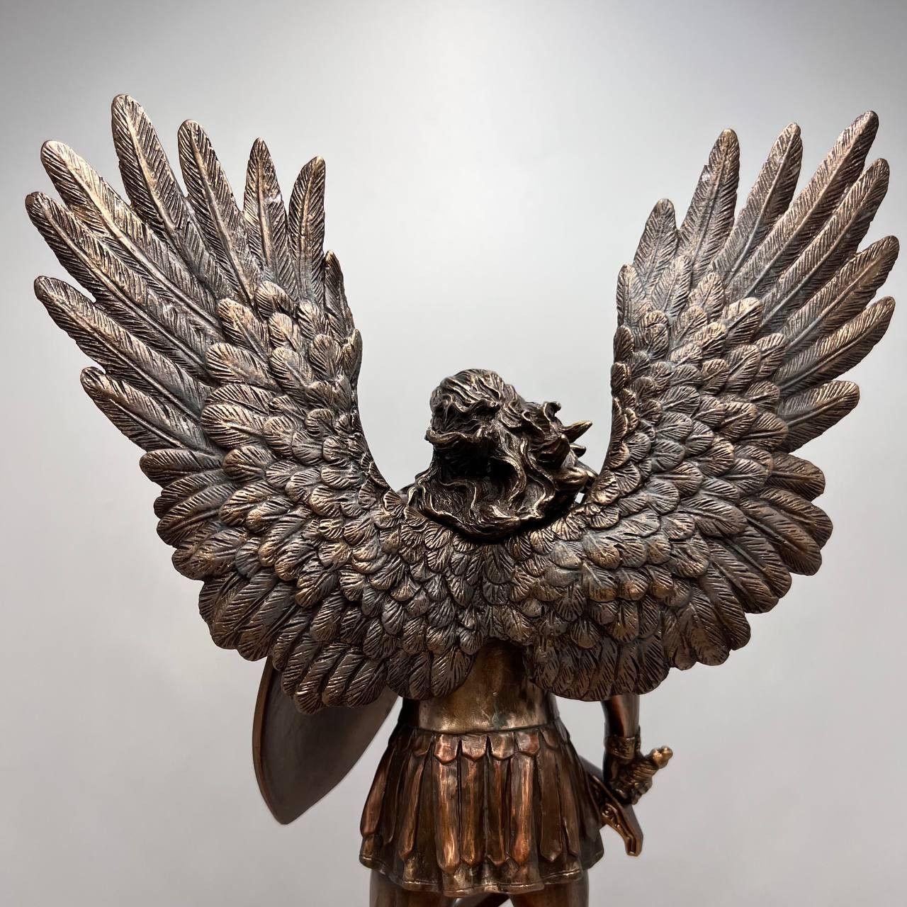 Vintage Archangel Michael Statue Figure Polystone Bronze Home Decor Size ONE SIZE - 3 Thumbnail