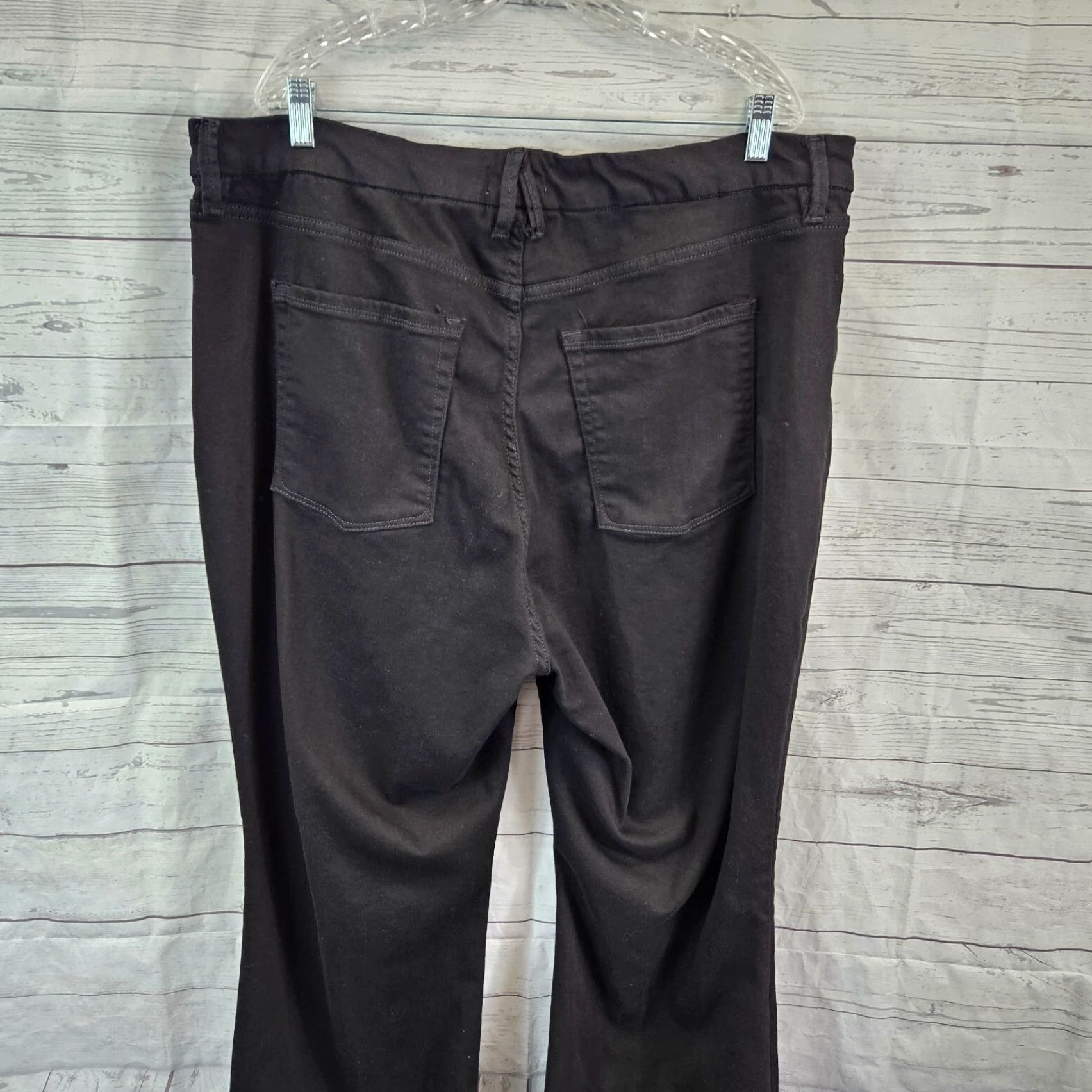 Good American Good American Jeans Womens Flare Jeans plus 24 Black Button Fly High Rise Size 42" / US 20 - 4 Thumbnail