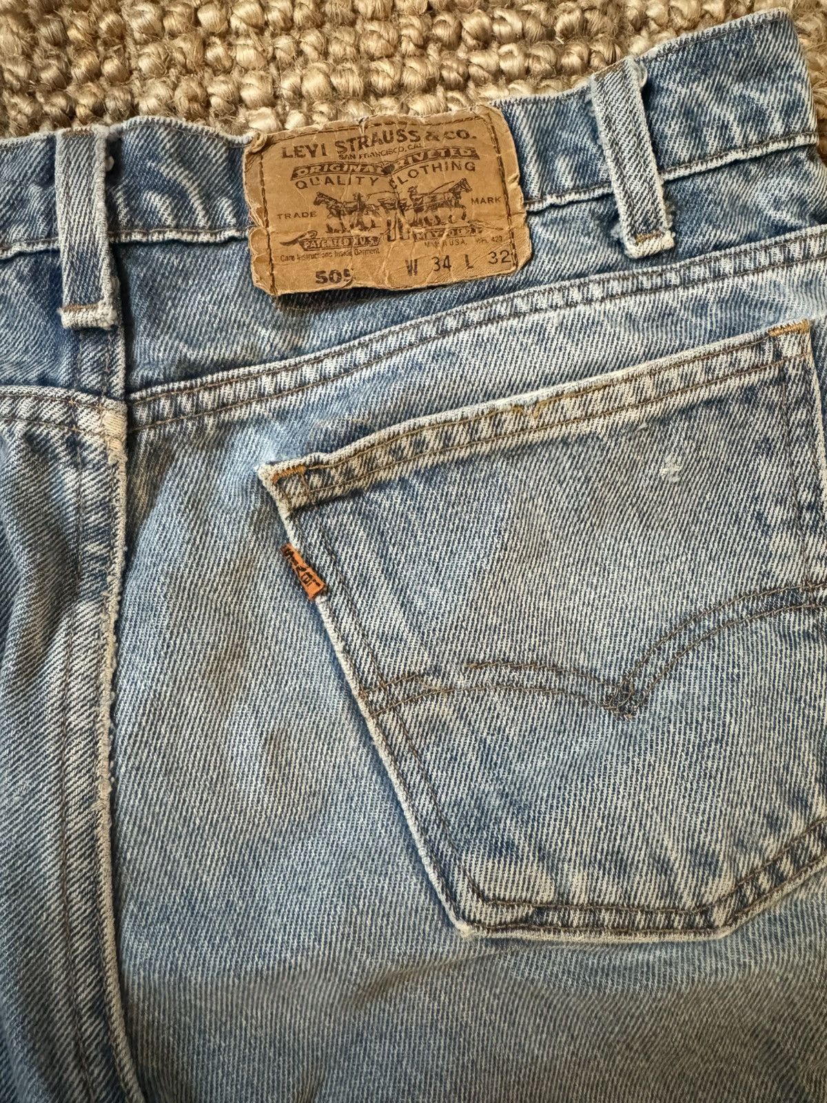 Levi's Vintage 1980s Levis 505 worn in jeans Size US 32 / EU 48 - 4 Thumbnail