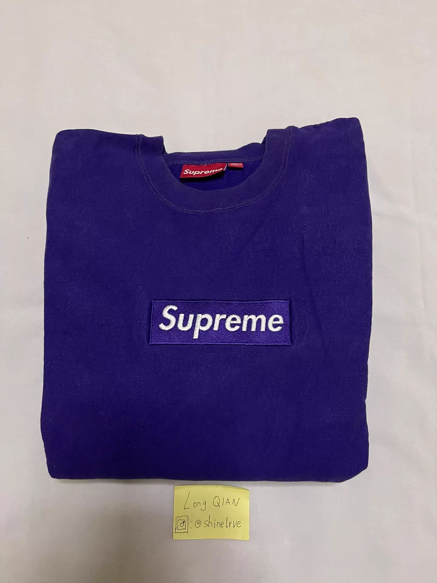 Supreme Supreme Box Logo Purple on Purple Crewneck L Size US L / EU 52-54 / 3 - 5 Thumbnail