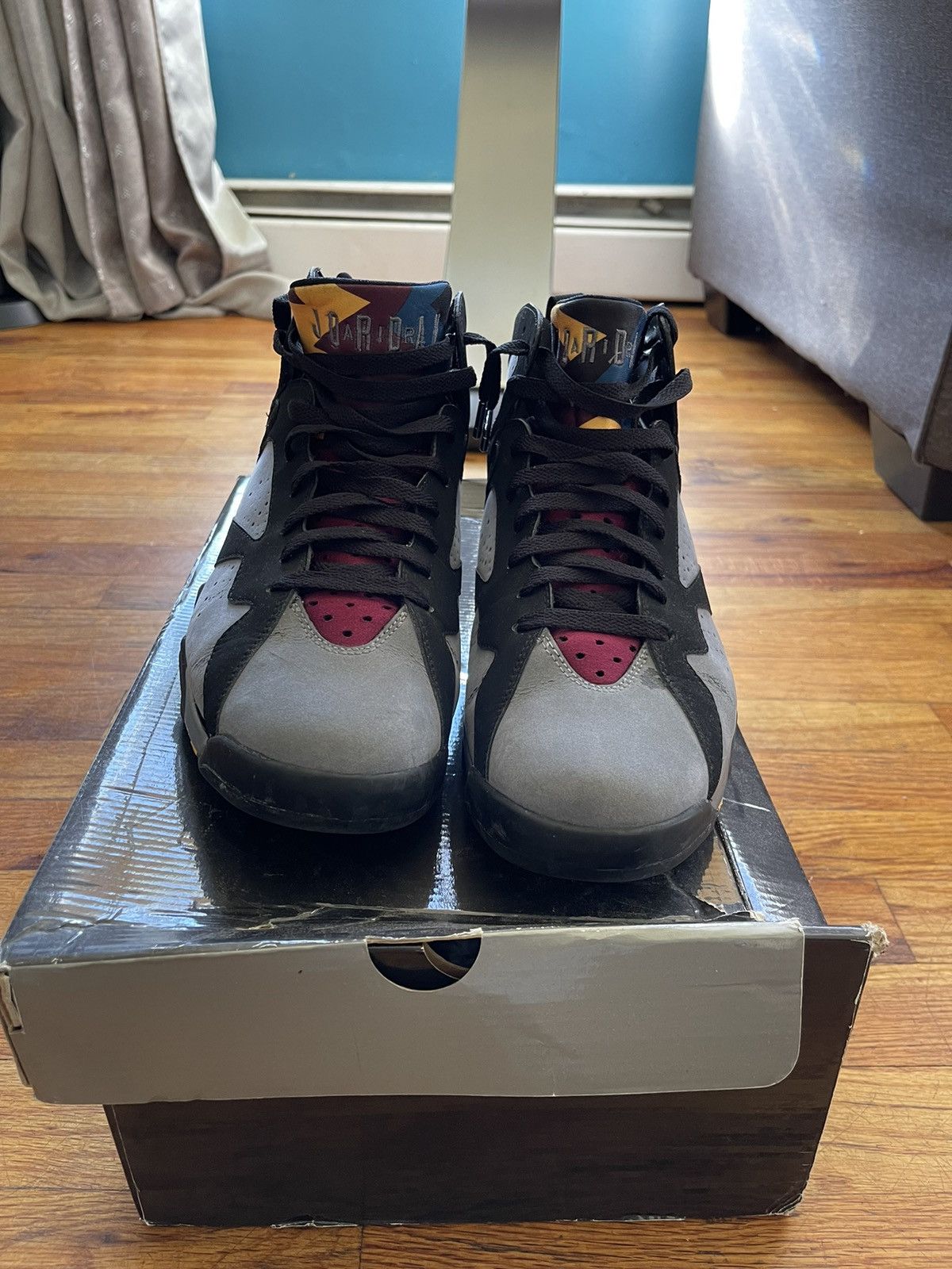 image of Nike Retro 7 Bordeaux(2011) Shoes in Black, Men's