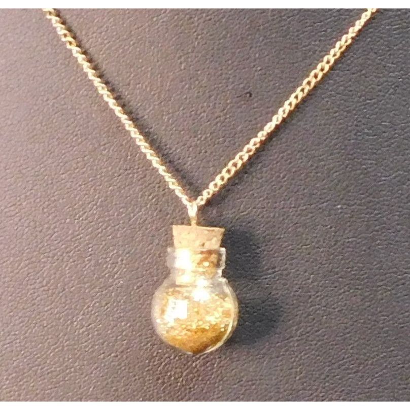 Handmade Handmade Gold Glitter Fairy Dust Necklace Size ONE SIZE - 4 Thumbnail