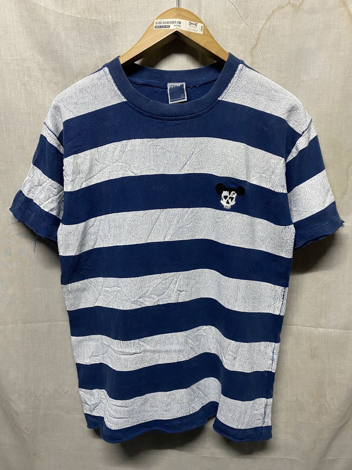 If Six Was Nine ❗️SALE❗️PPFM No Pain No Gain Distressed Stripe Tee Size US M / EU 48-50 / 2 - 1 Thumbnail