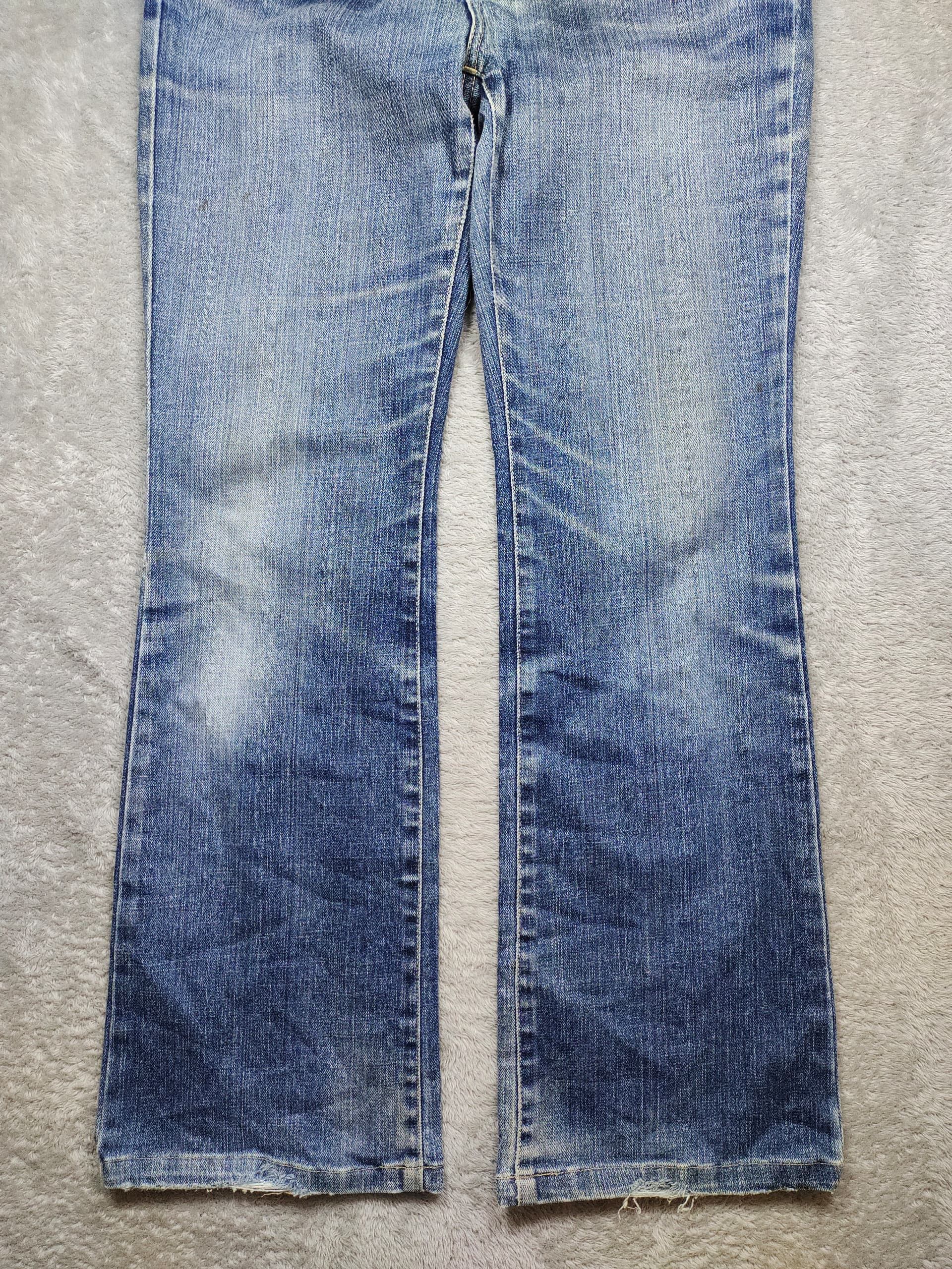 Edwin Y2K DISTRESSED MISS EDWIN BOOT CUT FLARE JEANS Size 31" - 8 Thumbnail