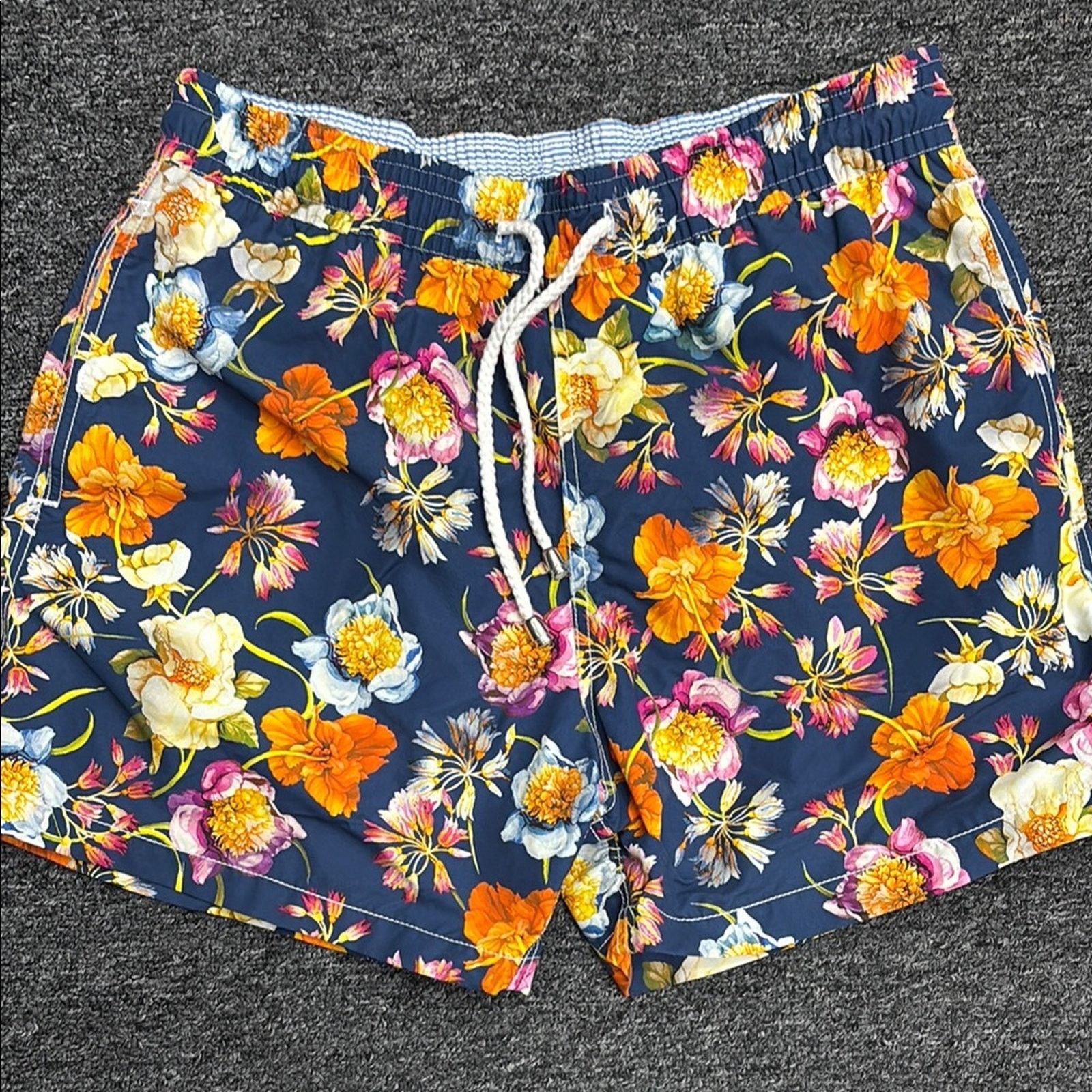 Other NWT Van Laack Floral Men's Swim Trunks - Navy Orange Size M Size US 32 / EU 48 - 1 Thumbnail