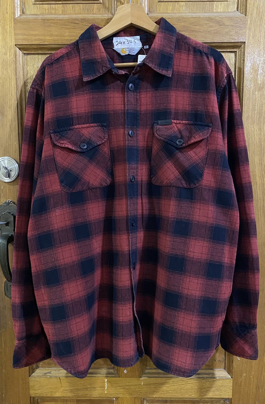 Carhartt Carhartt Matrix Plaid Flannel Work Shirt Size US XL / EU 56 / 4 - 1 Thumbnail