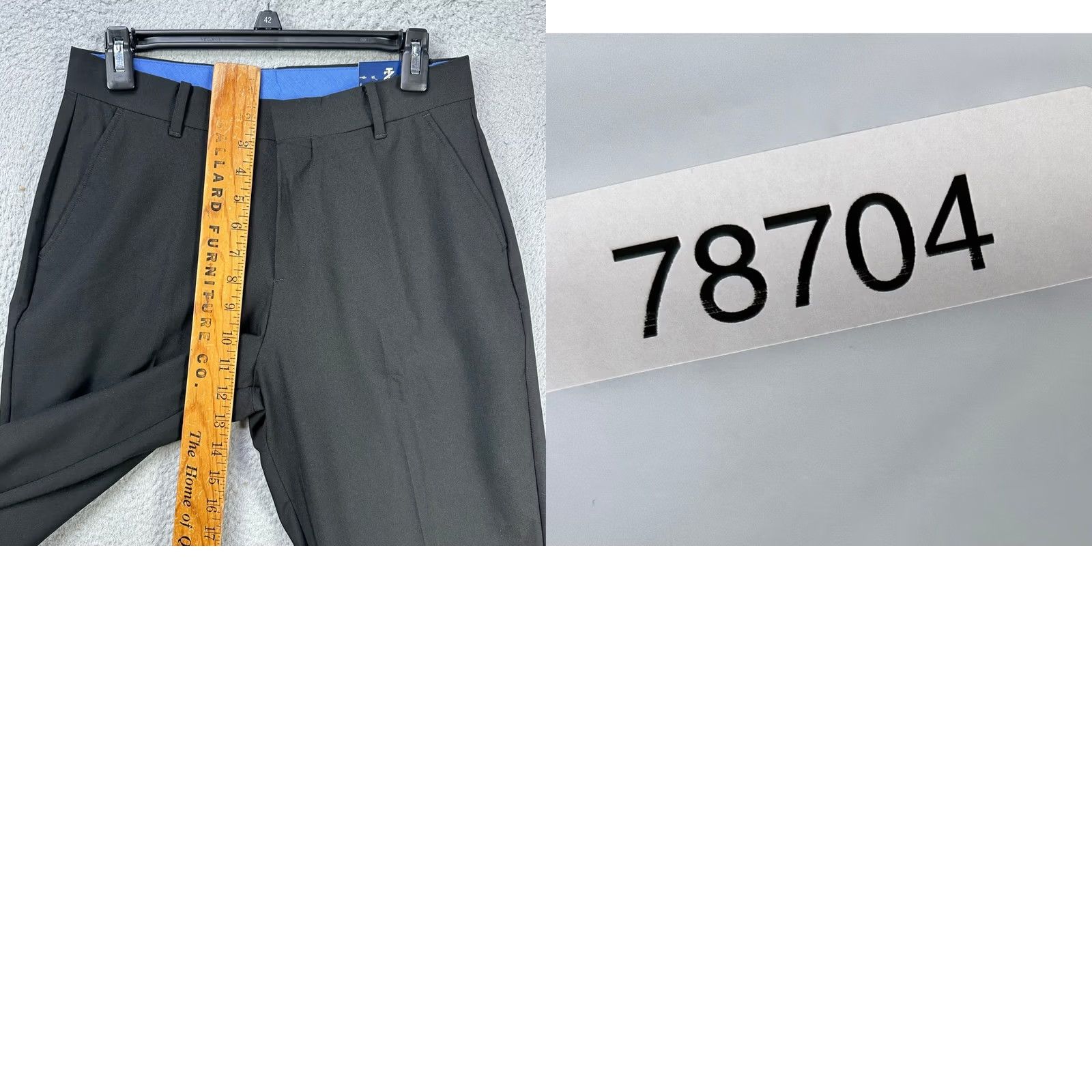 Izod VINTAGE Izod Pants Trouser Womens 18 Black Devant Plat Extensible Flat Front Stretch NEW Size 40" / US 18 - 8 Thumbnail
