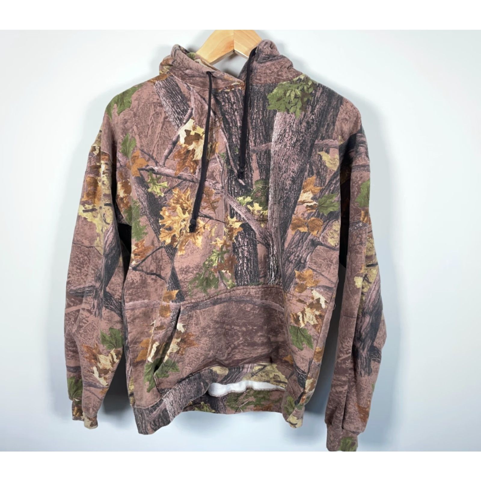 Vintage Thunder Sportswear Hoodie Adult Large Brown Camouflage Sweatshirt Long Sleeve Crew Neck Pullover Nature Outdoor Hunting Size US L / EU 52-54 / 3 - 4 Thumbnail