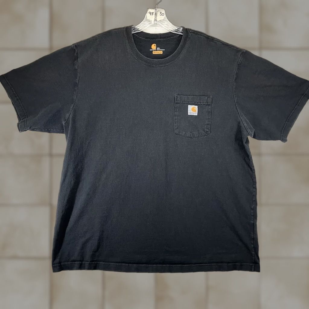 Carhartt Carhartt Mens T-Shirt 2XL Short Sleeve Crew Neck All Cotton Faded Black Logo Solid Classic Outdoor 2019 Size US XXL / EU 58 / 5 - 1 Thumbnail
