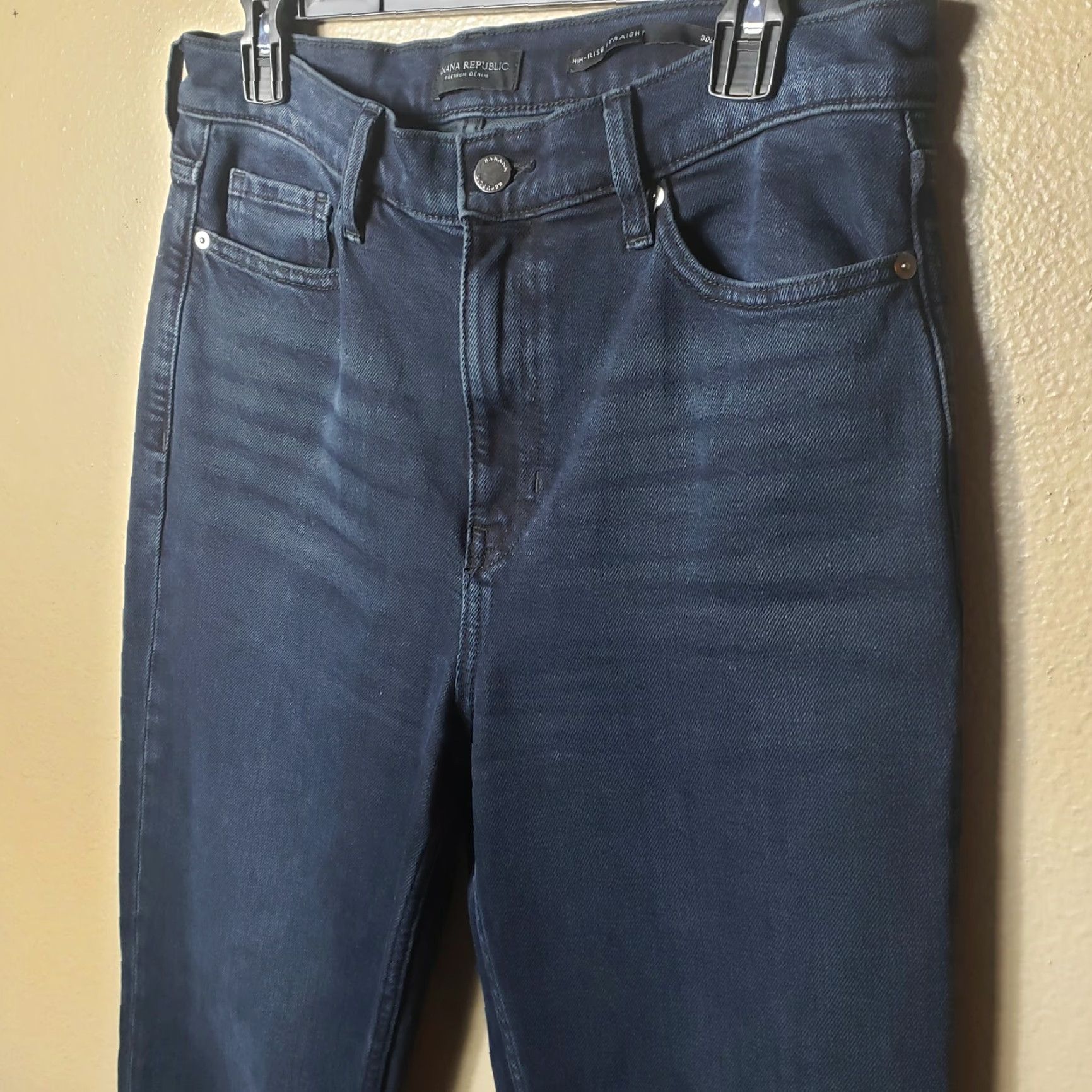 Banana Republic Banana Republic Premium Denim High-Rise Straight Jeans Size 30L Women Size 30" / US 8 / IT 44 - 3 Thumbnail