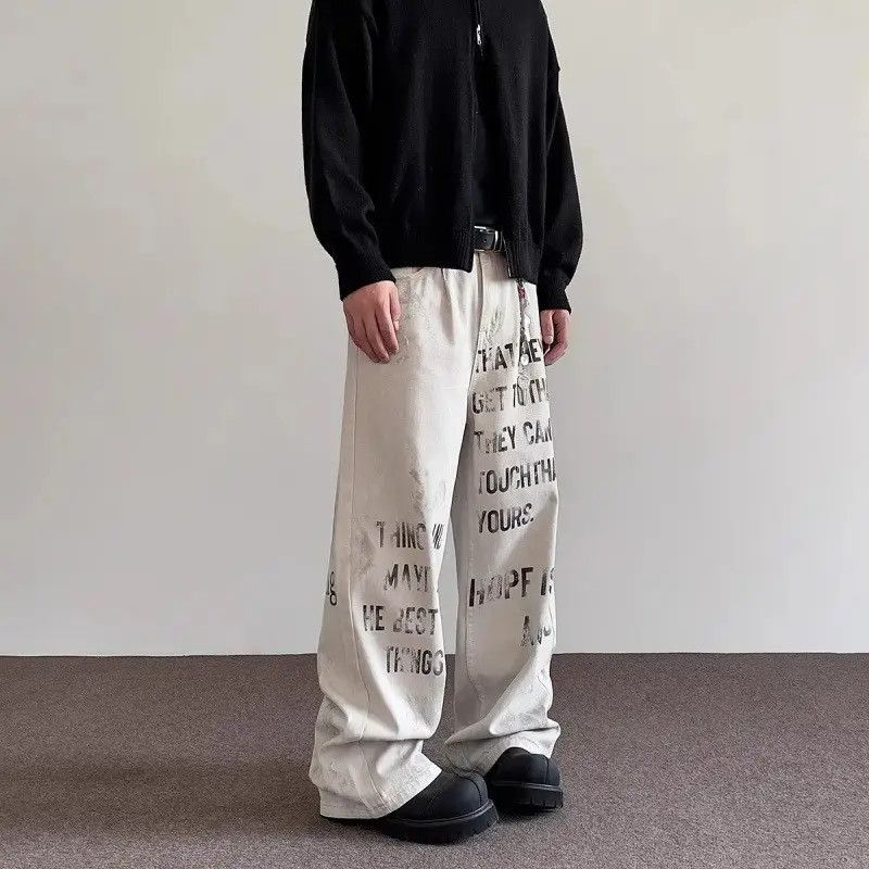 Japanese Brand Retro loose straight leg micro flared jeans Size US 32 / EU 48 - 6 Thumbnail