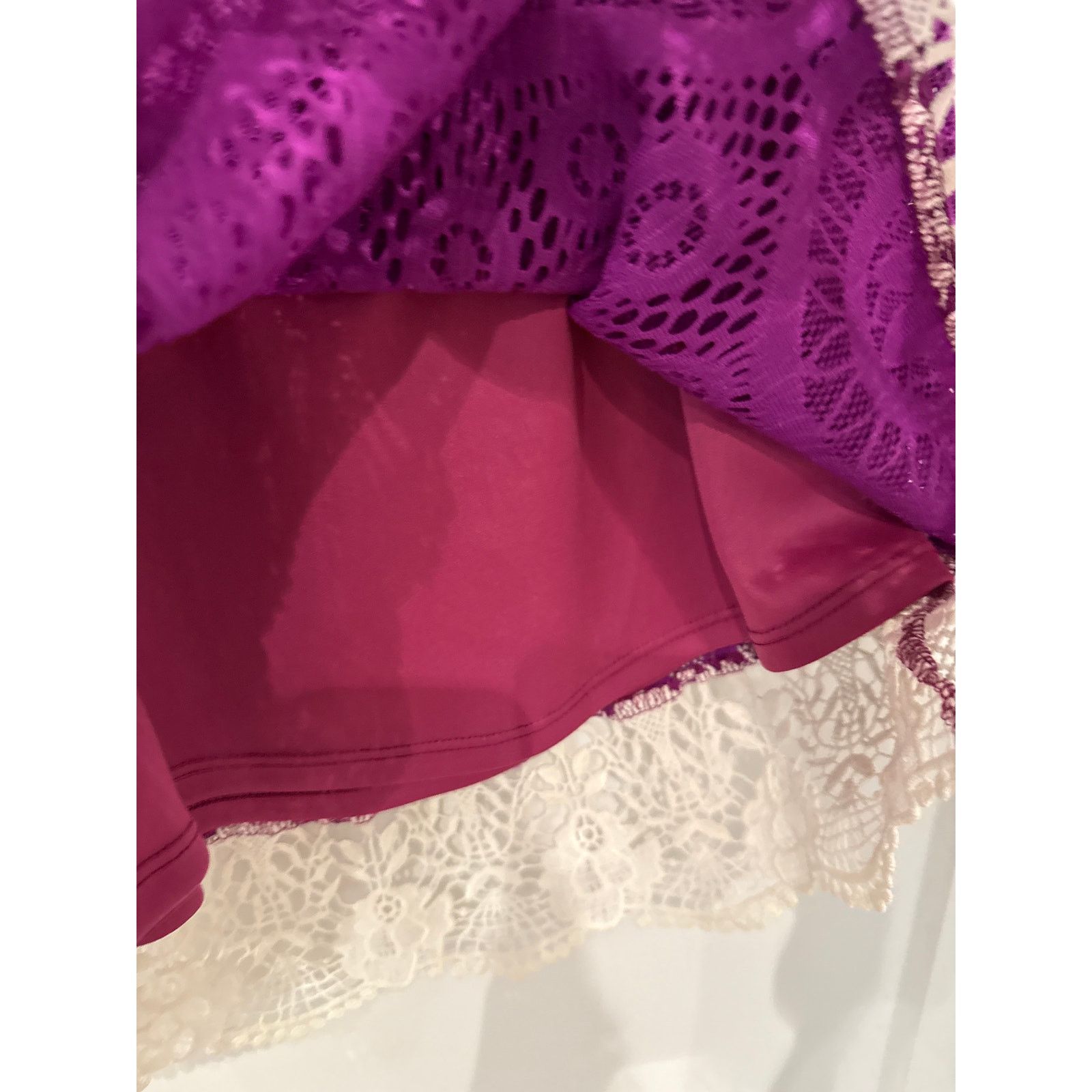 VaVa Vava by Joy Han Purple Lace Racerback Sundress, XS Size XS / US 0-2 / IT 36-38 - 5 Thumbnail