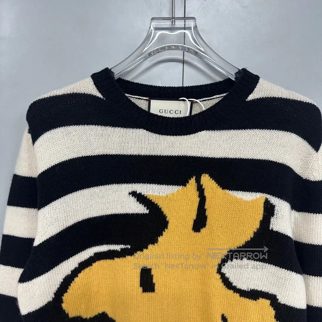 Gucci gucci snoopy striped knit sweater size m. Size US M / EU 48-50 / 2 - 2 Thumbnail