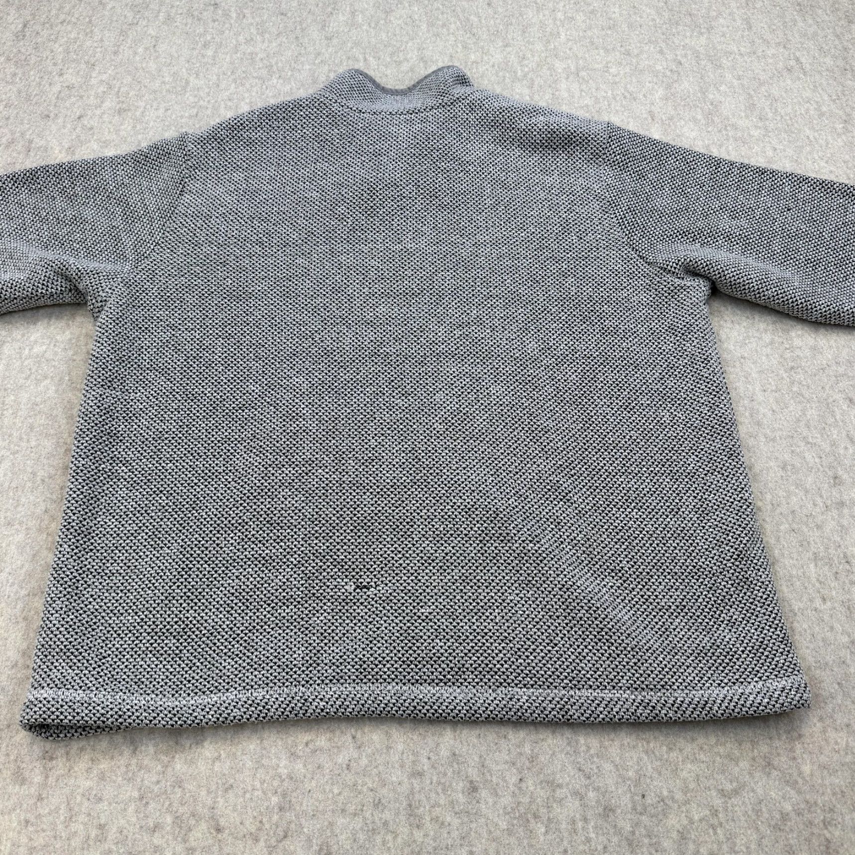 Orvis Orvis Mens Sweater 2XL Gray Mock Neck 1/4 Zip Heavyweight Knit Geometric Quarter Zip Lined Pullover Size US XXL / EU 58 / 5 - 7 Thumbnail