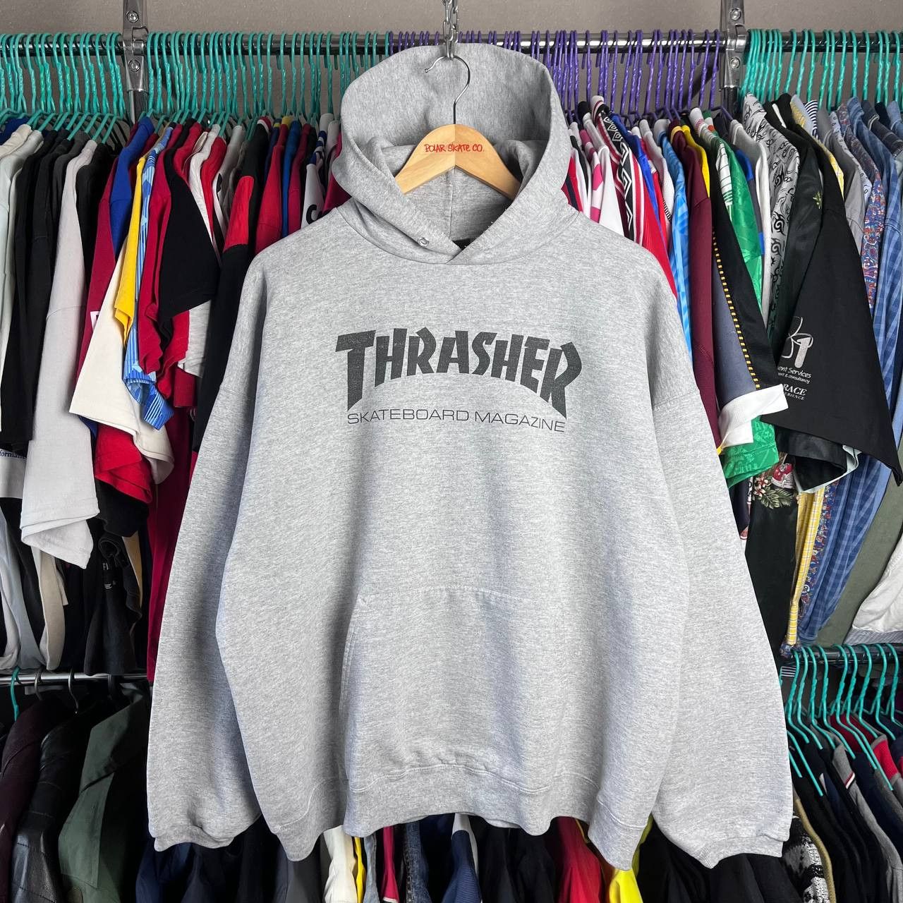 Thrasher Vintage Thrasher Skateboarding SK8 Gray Hoodie Box Fit Size US L / EU 52-54 / 3 - 1 Thumbnail