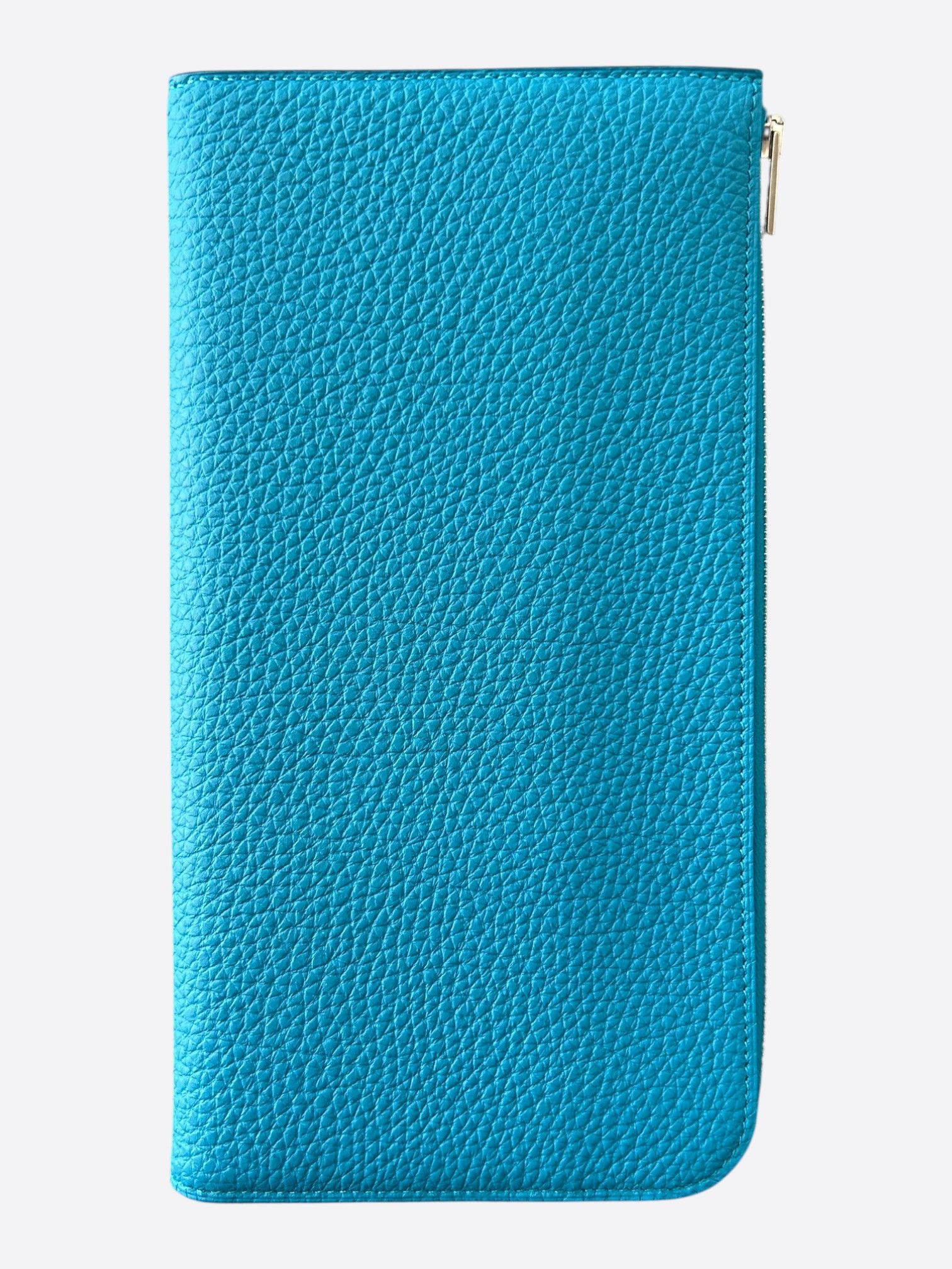 Hermes Hermes Blue Togo & Palladium Hardware Zippy Wallet Size ONE SIZE - 1 Thumbnail