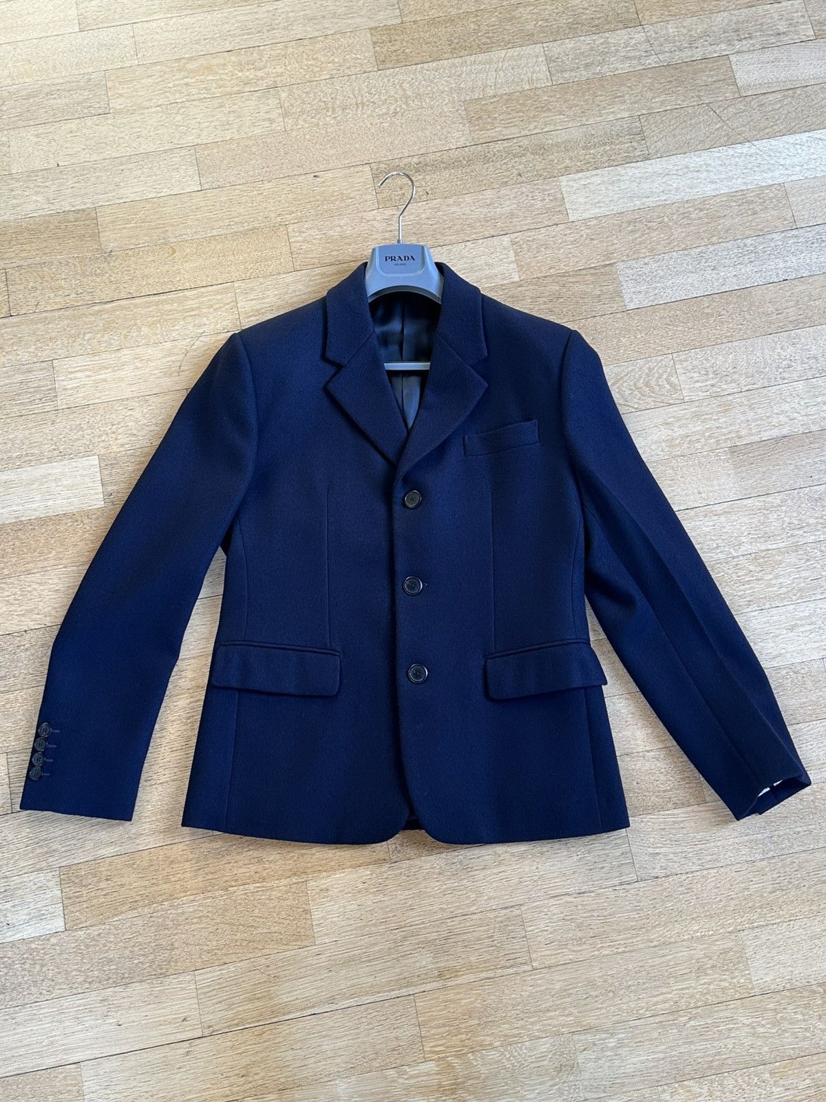 Prada Unworn new Prada Navy Blue heavy wool blazer Size 52R - 4 Thumbnail