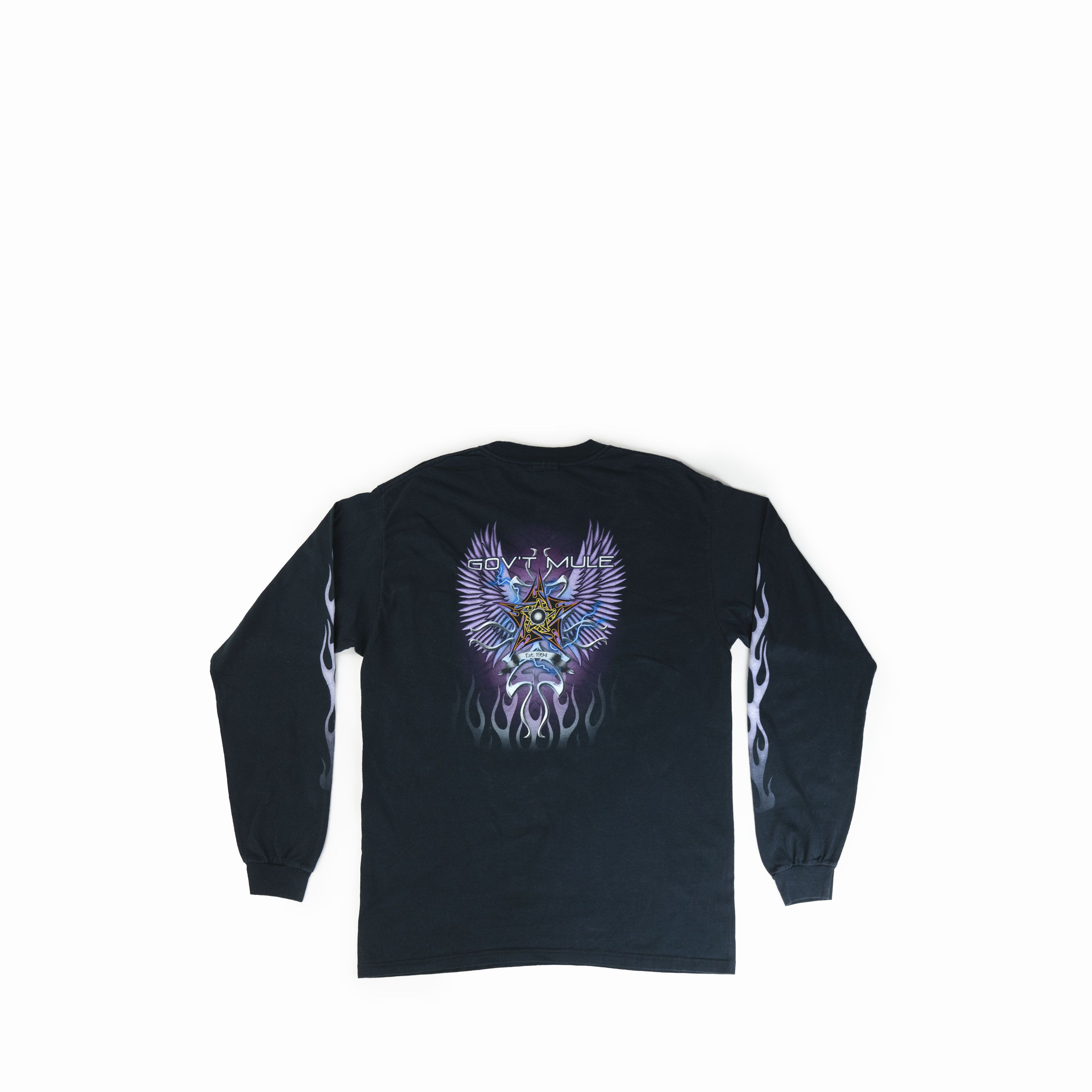 Vintage 2004 Gov't Mule Flames Long Sleeve Tee Shirt