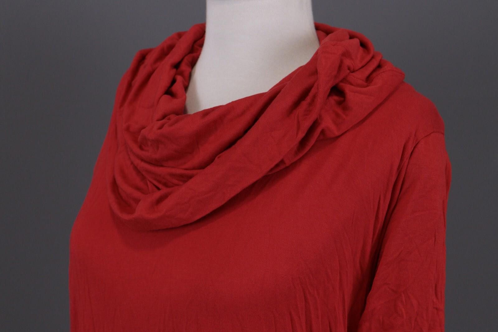 Polo Ralph Lauren Laurel by Escada Red Cowl Neck Short Sleeve Summer Top Shirt Size M / US 6-8 / IT 42-44 - 8 Thumbnail