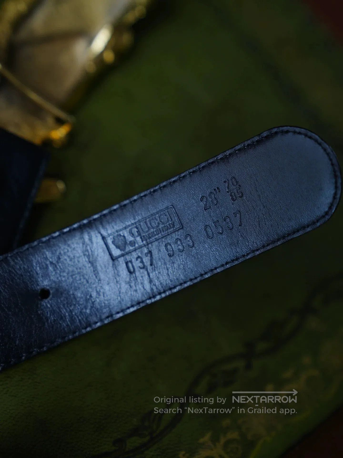 Gucci Black Belt with Gold Double Horse Head Buckle. Size ONE SIZE - 7 Thumbnail