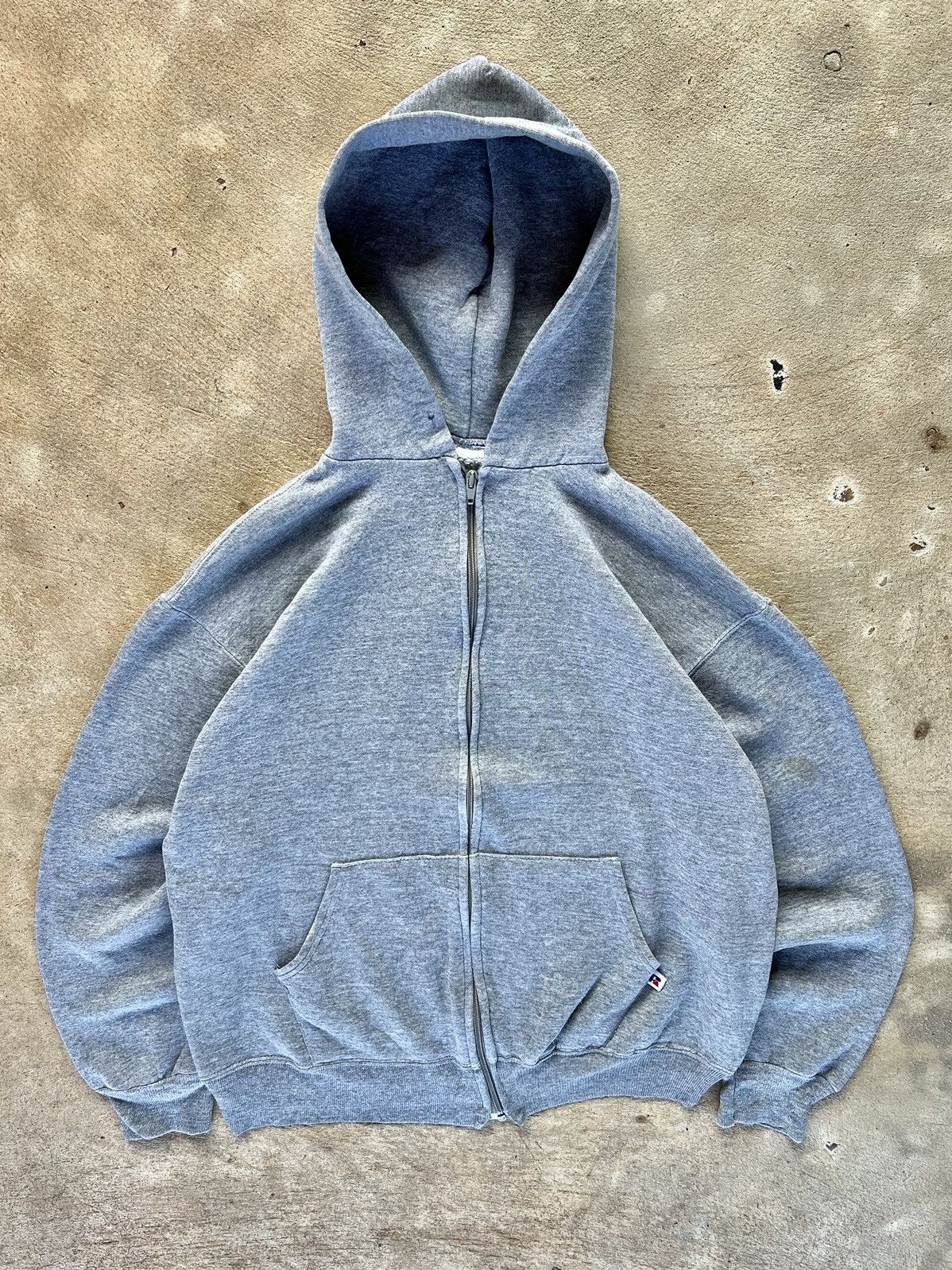Russell Athletic × Vintage Vintage Russell Athletic Grey Zip Up Size US L / EU 52-54 / 3 - 1 Thumbnail