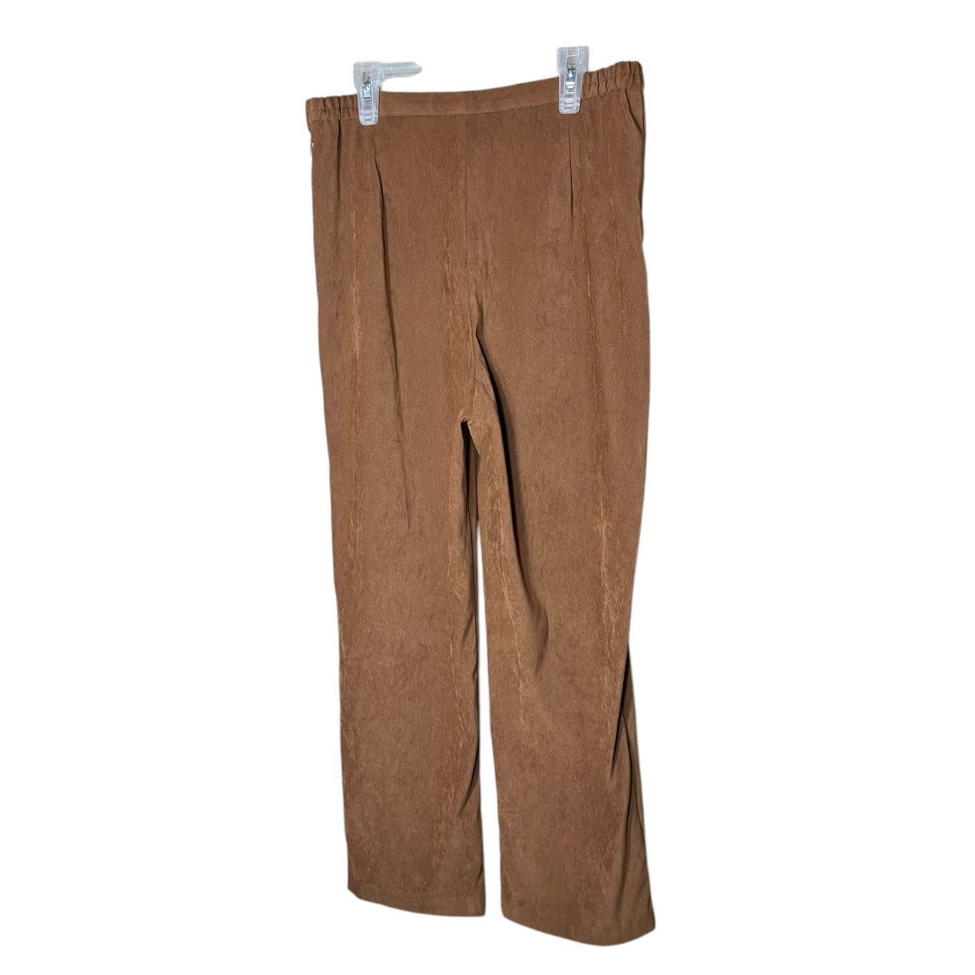 Other Vintage First Opinion Tan Wide Leg Pants Size 12P Size 34" / US 12 / IT 48 - 5 Thumbnail