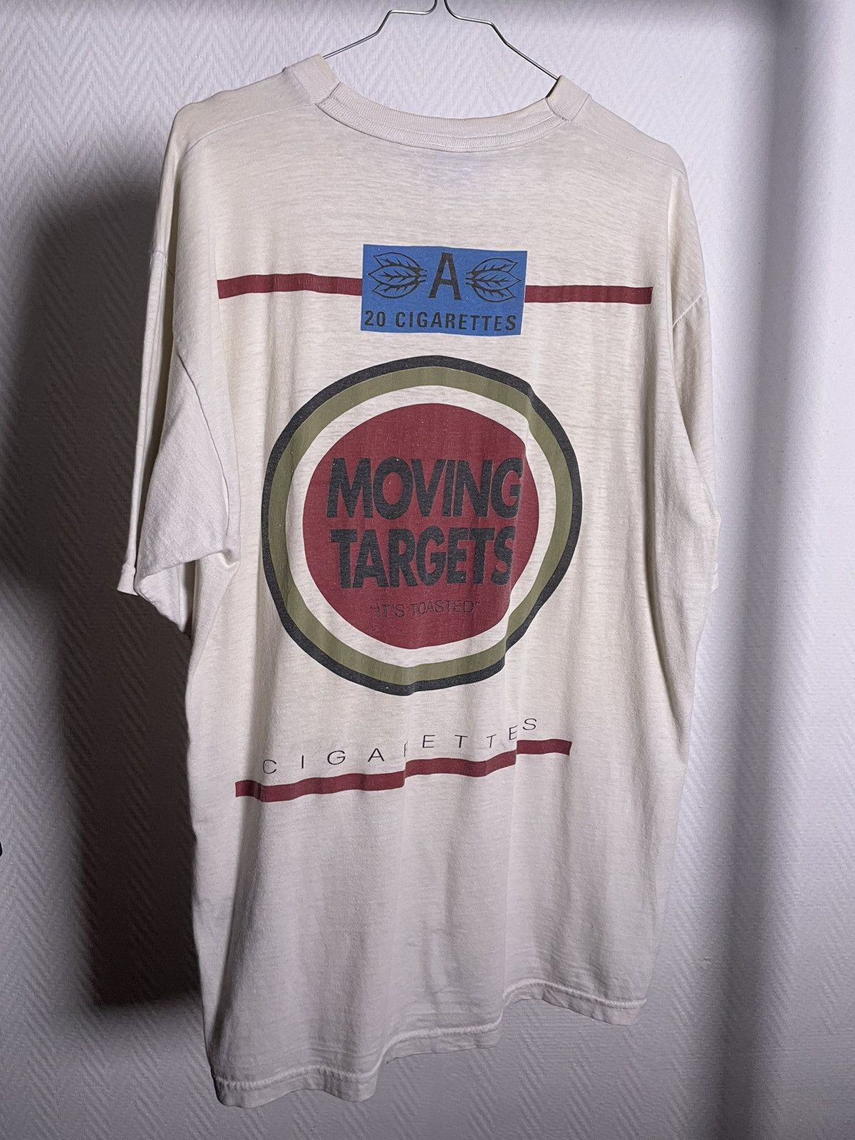 image of Band Tees x Vintage 90’S Moving Targets Lucky Strie Taang Records XL in White, Men's