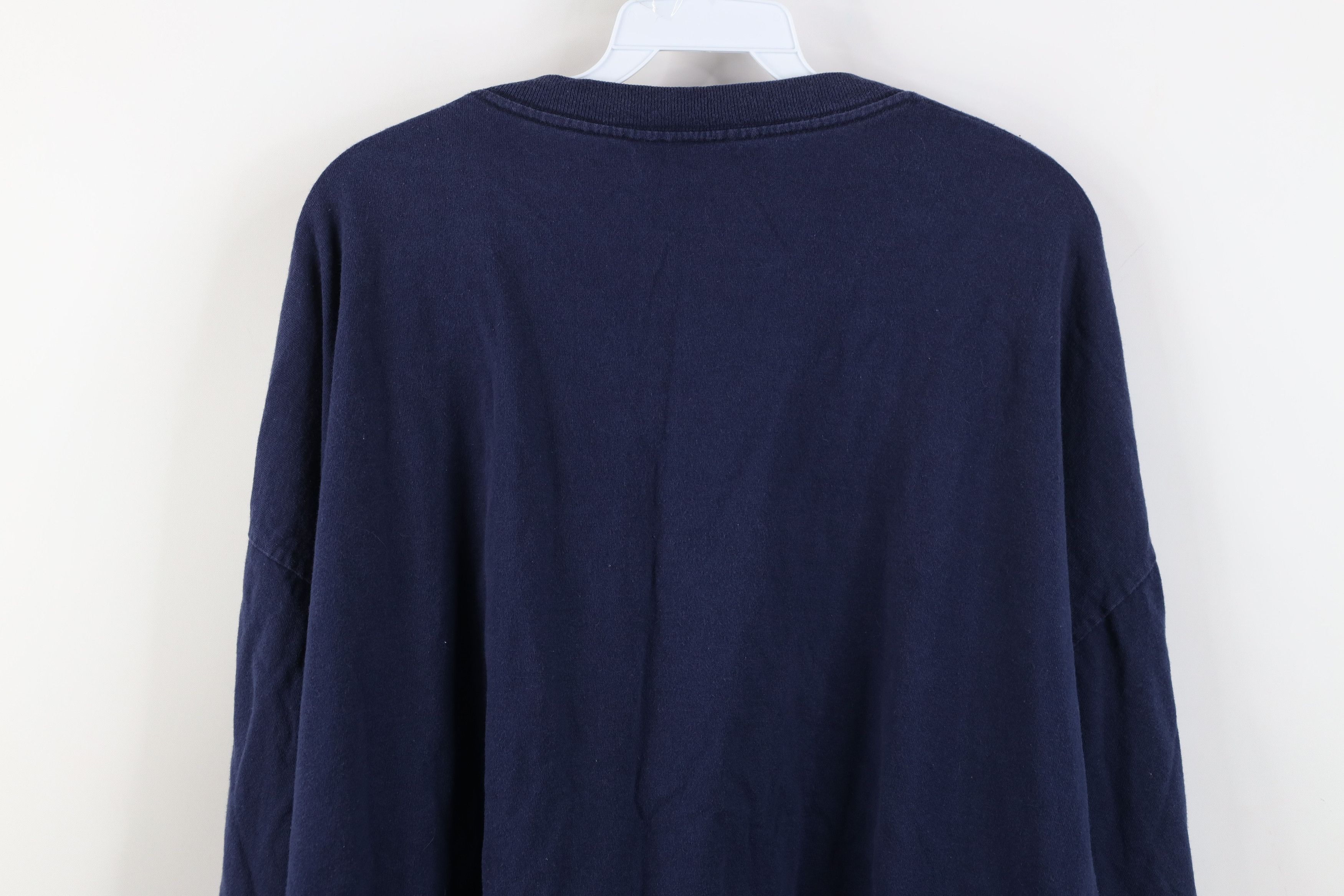 Vintage Vintage 90s Streetwear Cotton Long Sleeve T-Shirt Blue USA Size US XXL / EU 58 / 5 - 12 Thumbnail