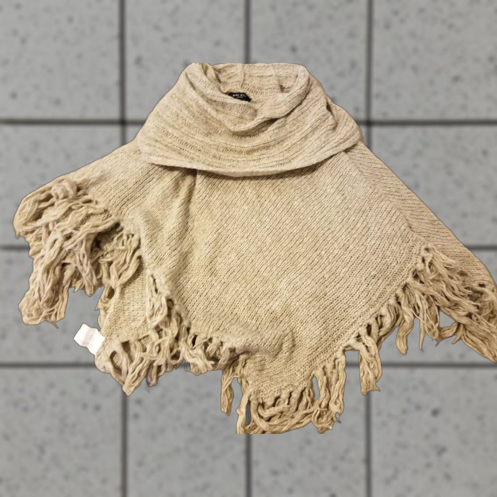 Nine West Womens Nine West Poncho Jacket XL Beige Khaki Cotton Poncho Jacket Womens XL Beige Nine West Poncho Jacket XL Beige Cotton Size XL / US 12-14 / IT 48-50 - 1 Thumbnail