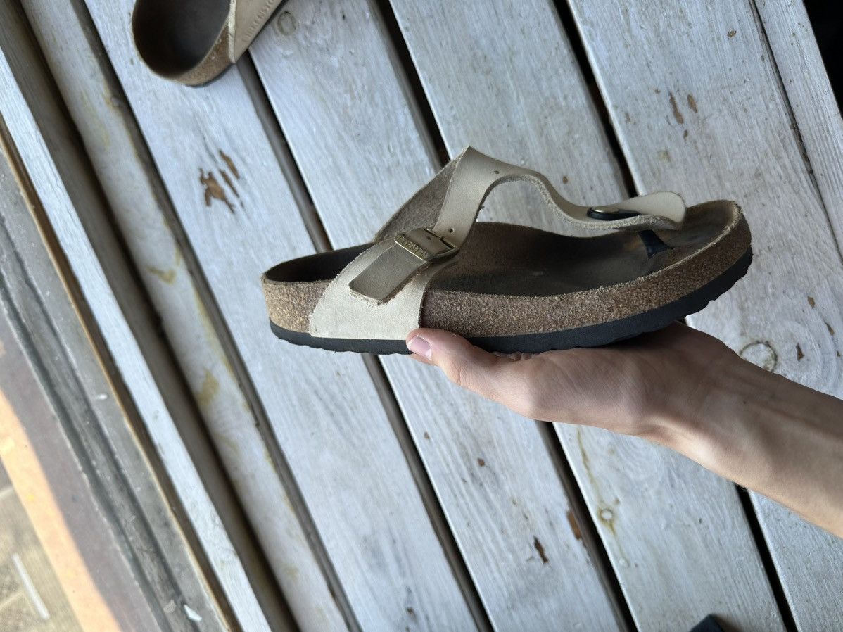 Birkenstock VNTG🚨 BIRKENSTOCK BEIGE LUXURY Y2K RARE WOMEN SLIDES Size US 7 / IT 37 - 2 Thumbnail