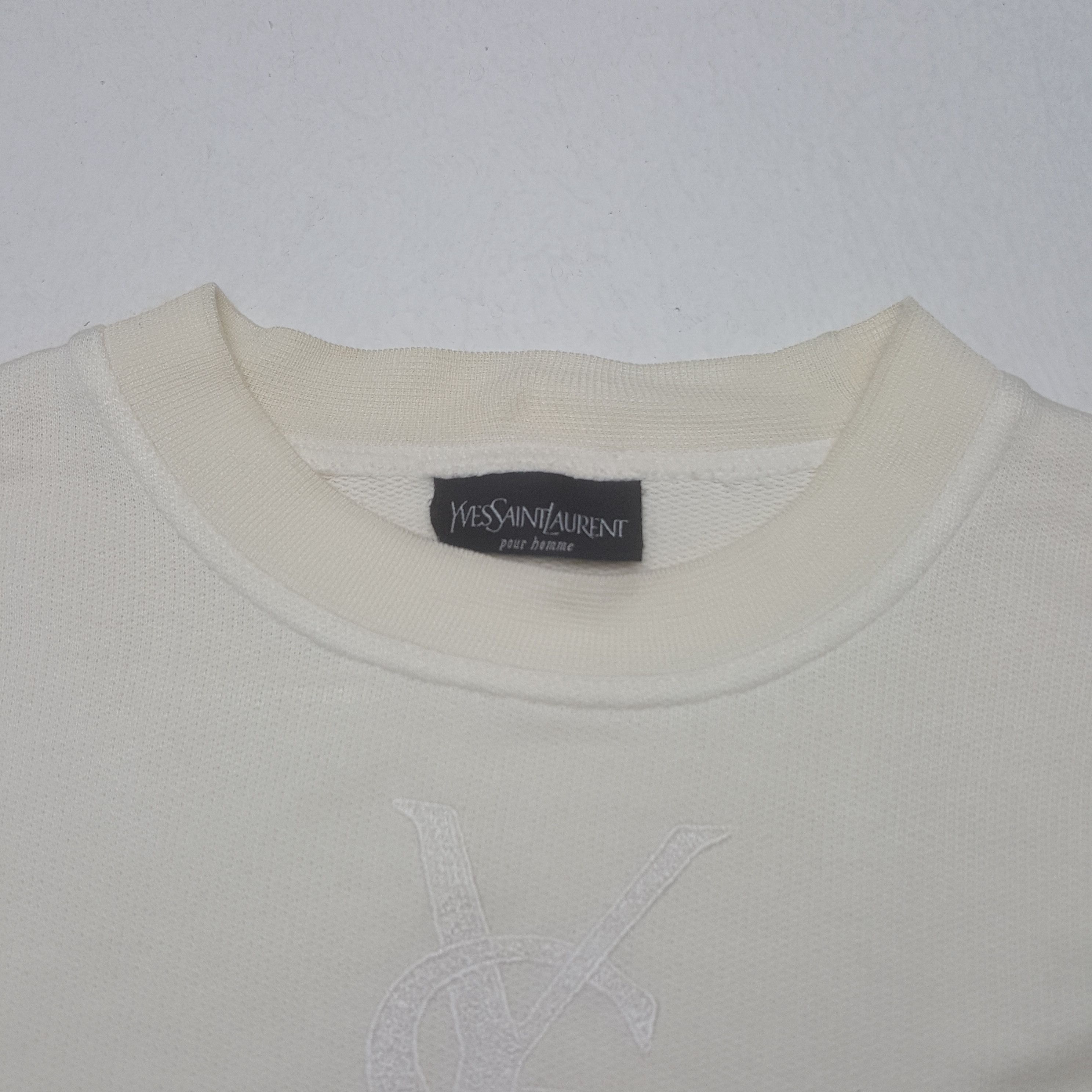 Vintage × Yves Saint Laurent Vintage Yves Saint Laurent Italian Embroidery Sweatshirt Size US M / EU 48-50 / 2 - 4 Thumbnail
