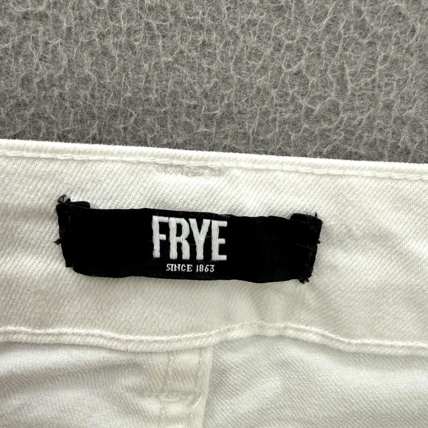 Frye Frye Jeans White High Rise Straight Stretch Denim 8/29 Womens Straight Leg 5-Pocket Casual Pants Size 30" / US 8 / IT 44 - 3 Thumbnail