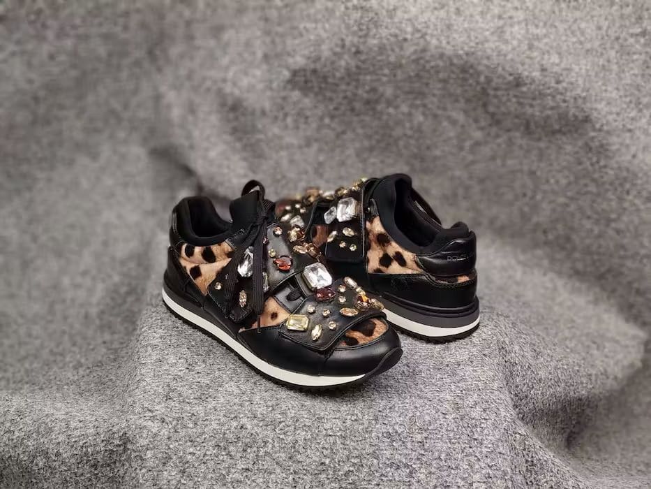 Dolce & Gabbana Dolce & Gabbana Leopard pattern stones velutto Sneakers Size US 9.5 / IT 39.5 - 12 Thumbnail