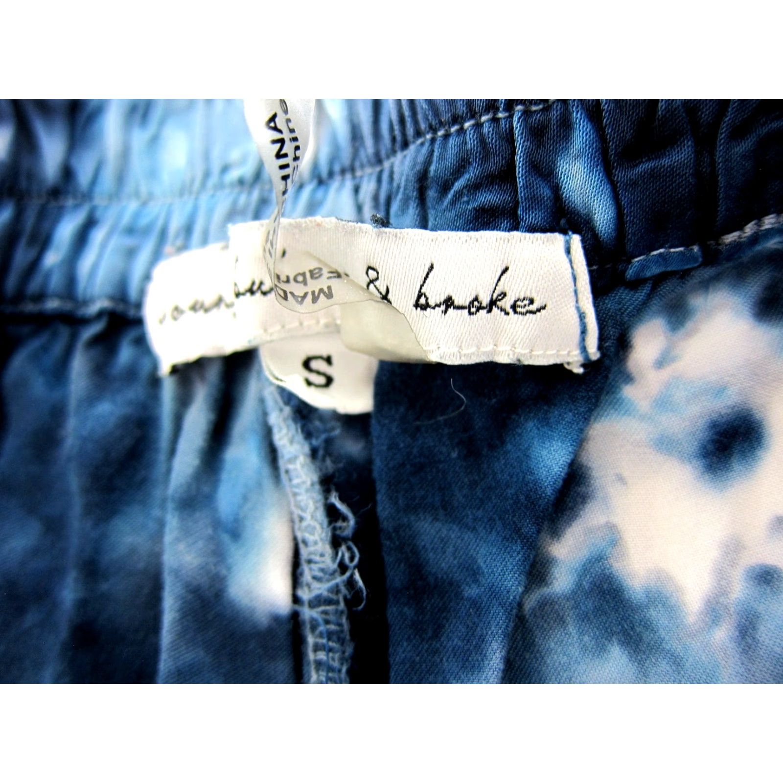 Young Fabulous & Broke Young Fabulous & Broke Blue White Tie Dye Wide Leg Pull-On Pants Women Small Size 28" / US 6 / IT 42 - 3 Thumbnail