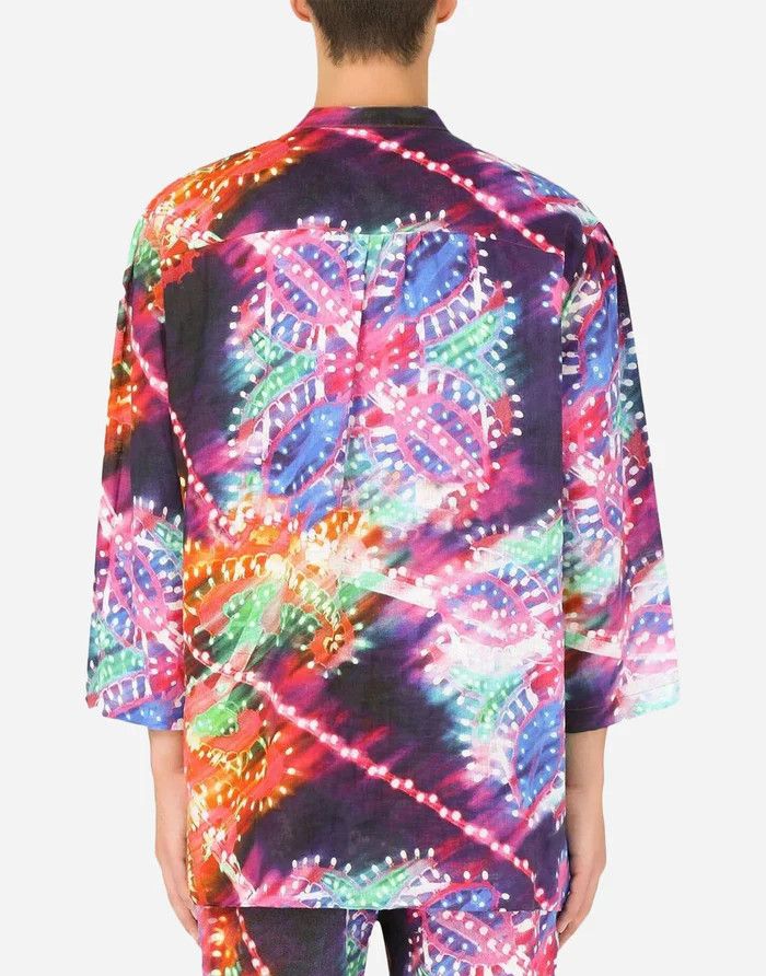 Dolce & Gabbana o1y0125 Linen Shirt in Multicolor Size US L / EU 52-54 / 3 - 4 Thumbnail