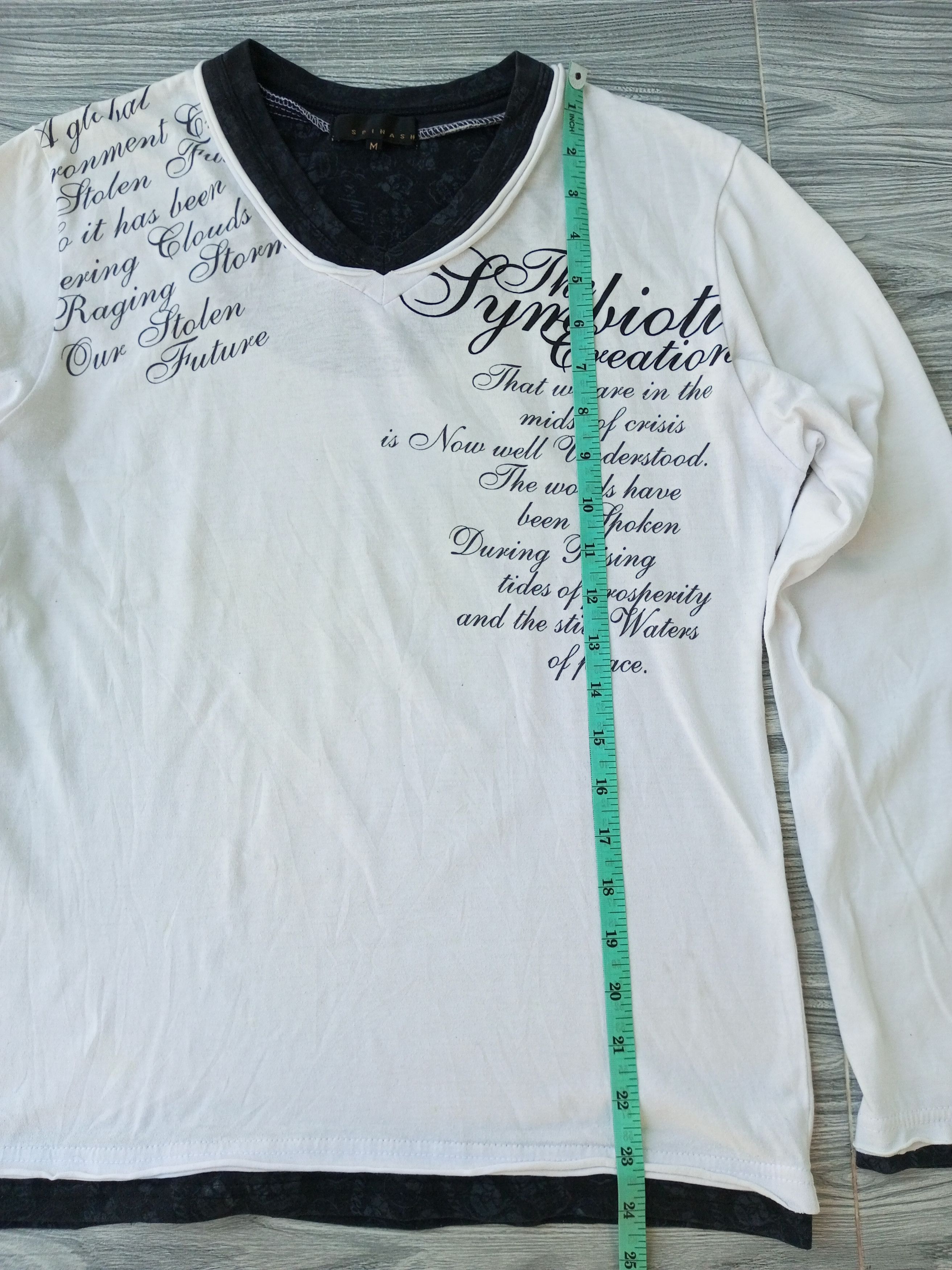 Japanese Brand Japanese Brand Spinash Double Layer Poem T-Shirt Size US M / EU 48-50 / 2 - 7 Thumbnail