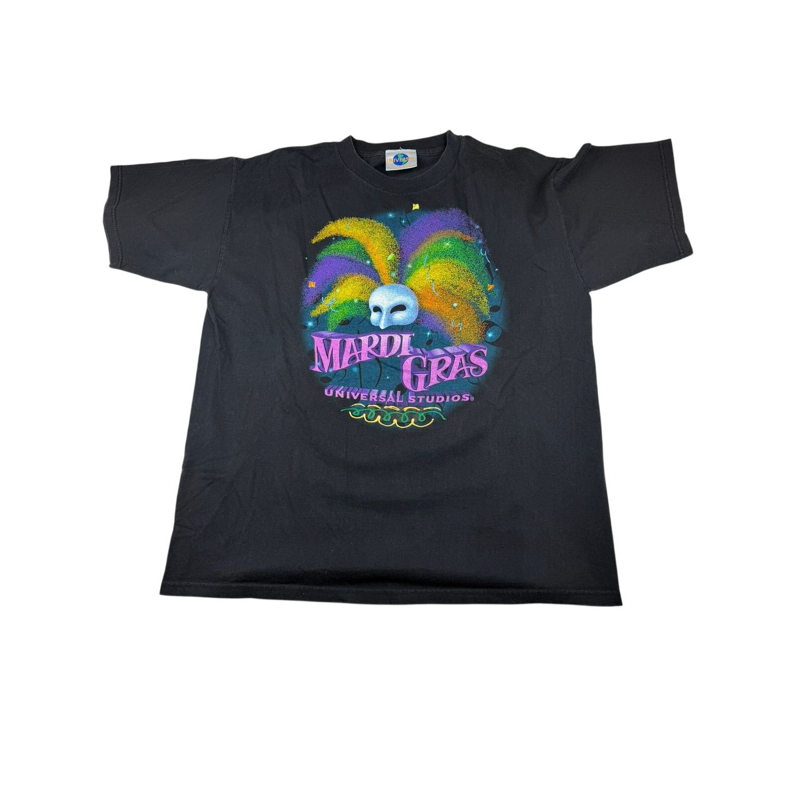 Universal Studios Vintage Universal Studios Mardi Gras Black T-Shirt XL Size US XL / EU 56 / 4 - 1 Thumbnail