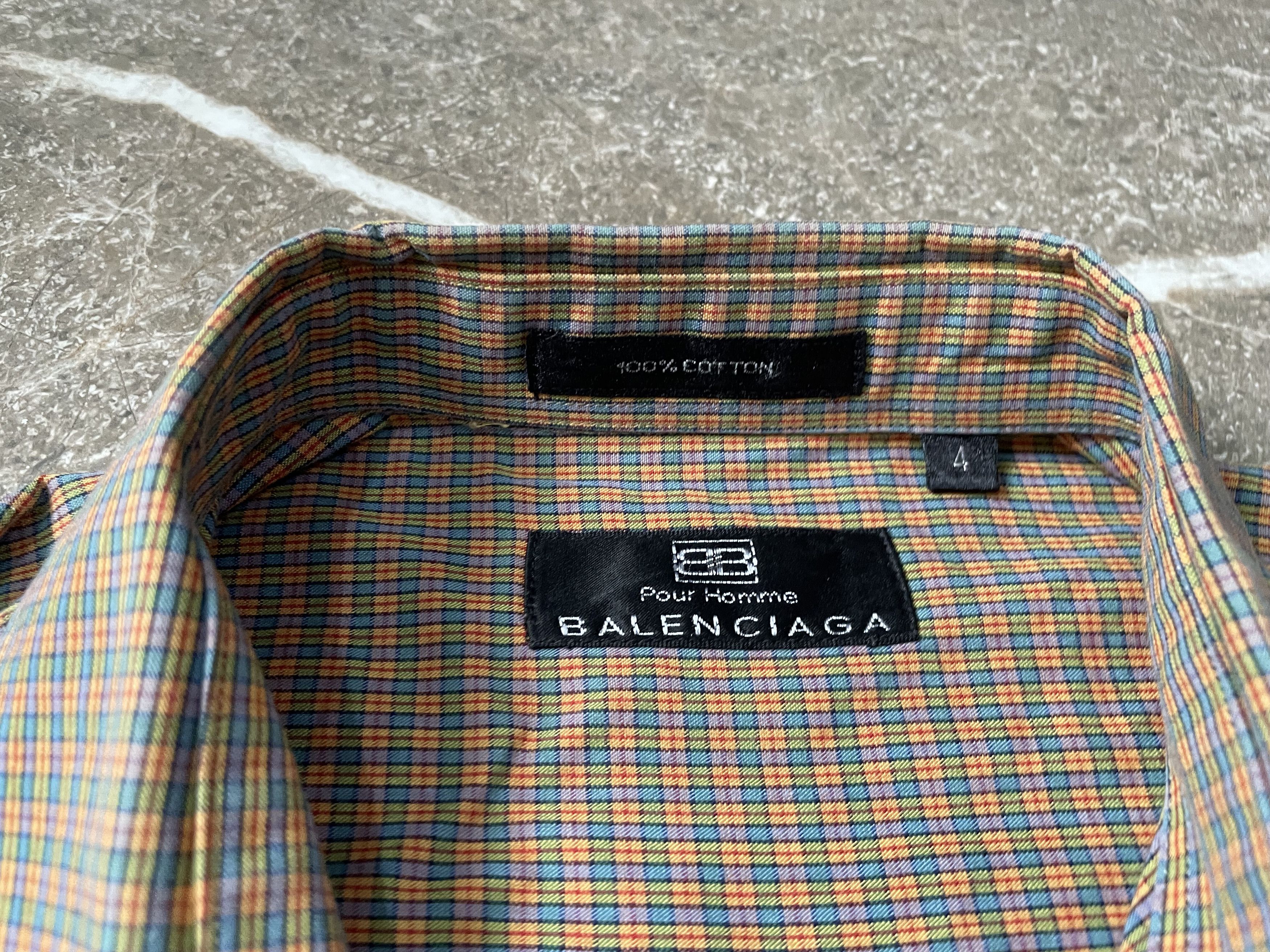 Balenciaga Vintage Balenciaga - Bb Logo - Button Up Long sleeve Size US XL / EU 56 / 4 - 6 Thumbnail
