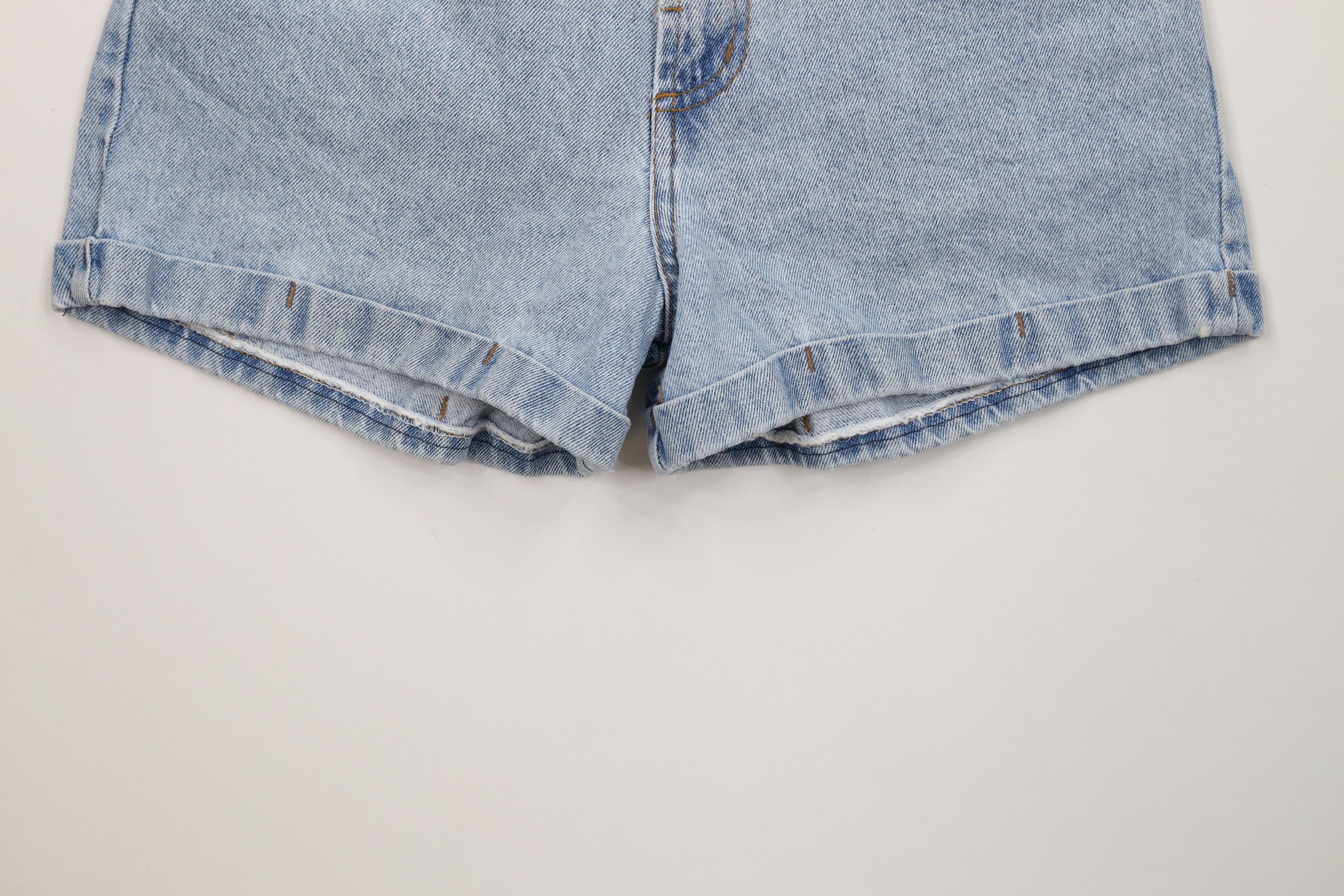 Vintage Vintage 90s Streetwear Cuffed Denim Jean Shorts Jorts USA Size 27" / US 4 / IT 40 - 4 Thumbnail