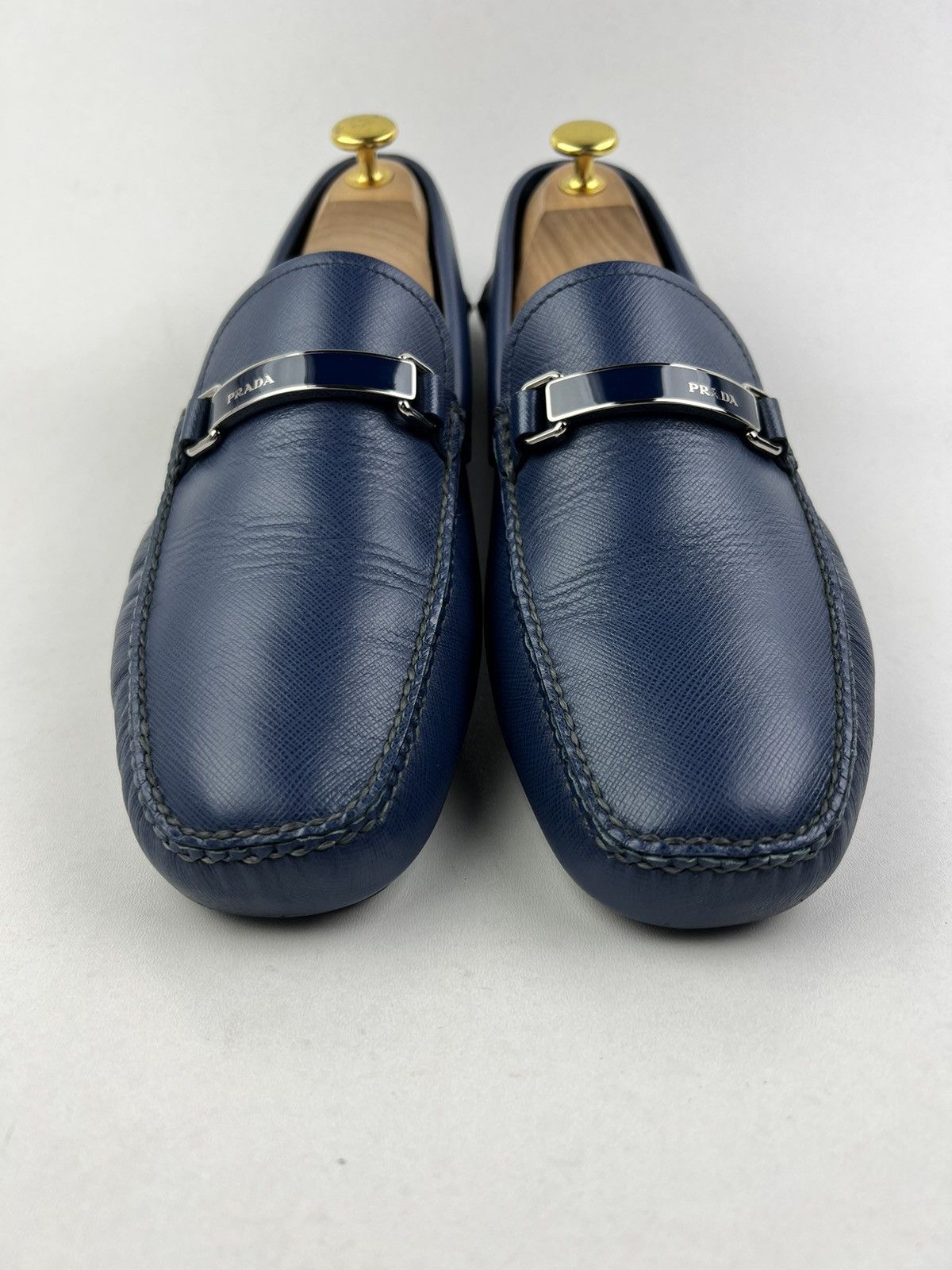Prada PRADA Loafers Leather Saffiano Drivers Moccasins Shoes Logo Size US 9.5 / EU 42-43 - 5 Thumbnail