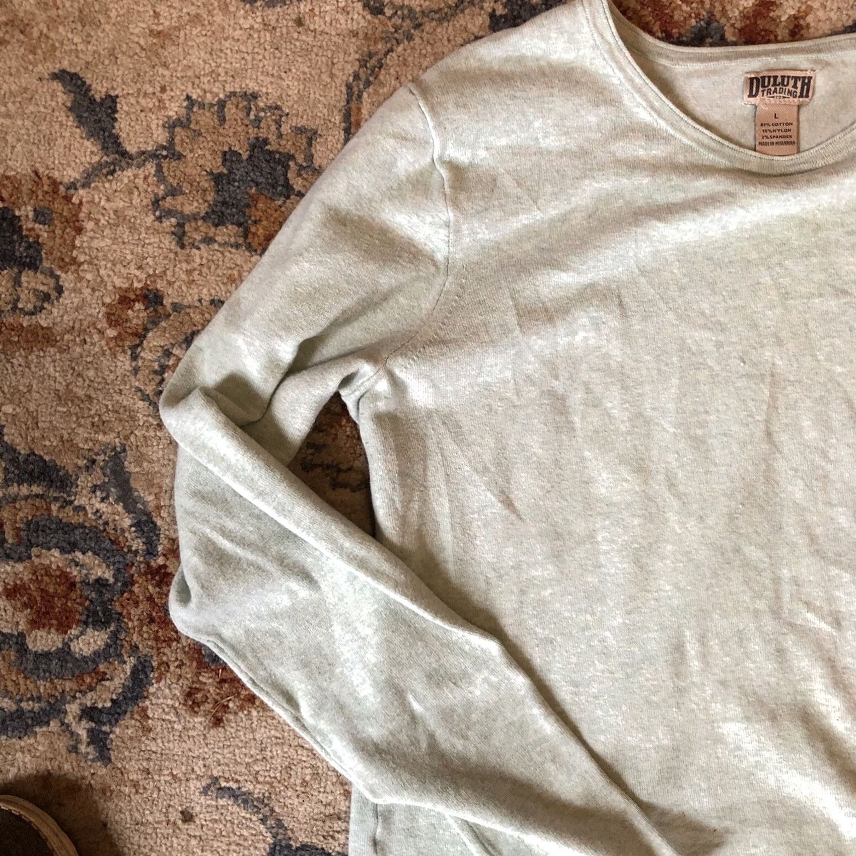 Vintage Duluth Sweatshirt Pullover Long Sleeve Green Cotton Blend Mens L Shirt Size US L / EU 52-54 / 3 - 3 Thumbnail