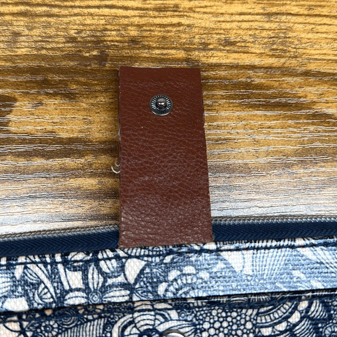 Vintage VINTAGE Sakroots Artist Zip Around Wallet Navy Blue White Floral Spirit Desert Clutch Unisex Adults Medium Size ONE SIZE - 6 Thumbnail