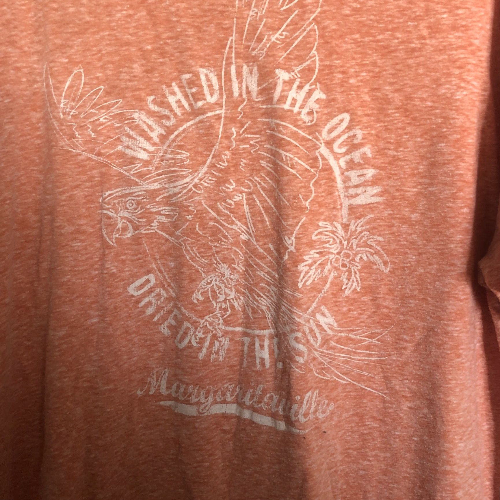 Vintage Margaritaville Shirt T-Shirt Women M Orange Short Sleeve Crew Neck Cotton Solid Casual Size M / US 6-8 / IT 42-44 - 5 Thumbnail