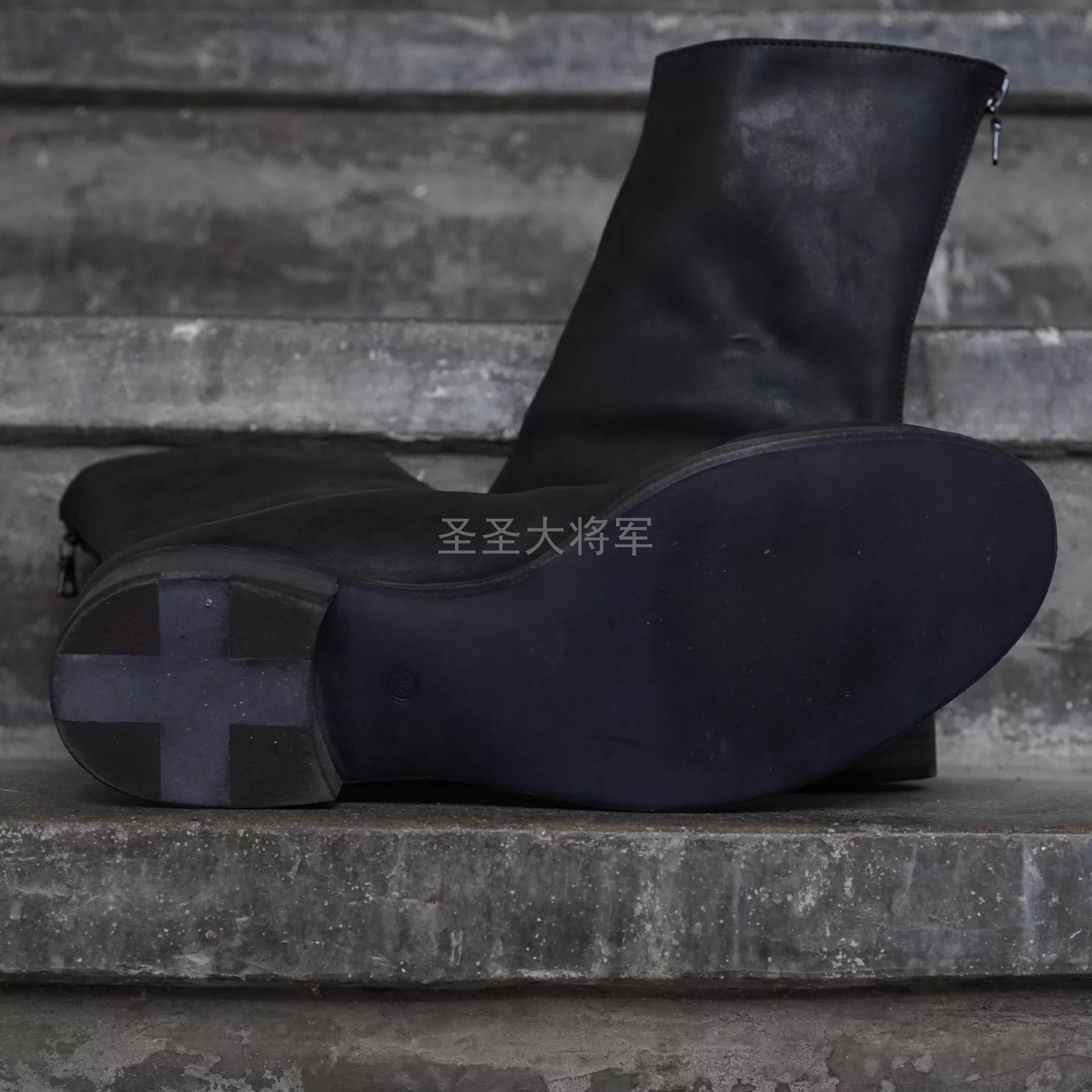 Ma+ M.A+ Maurizio Amadei Black Calf Back-Zip Boots 42 Size US 9 / EU 42 - 4 Thumbnail