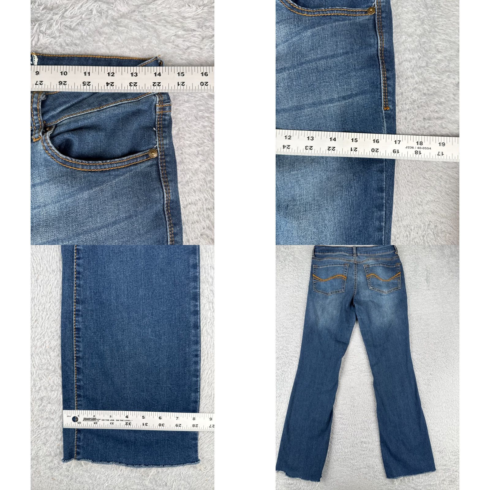 Vintage SO Jeans Juniors 9 Blue Denim Bootcut Low Rise Cotton Blend Medium Wash 28x29 Women Jeans Boots? Size 30" / US 8 / IT 44 - 9 Thumbnail