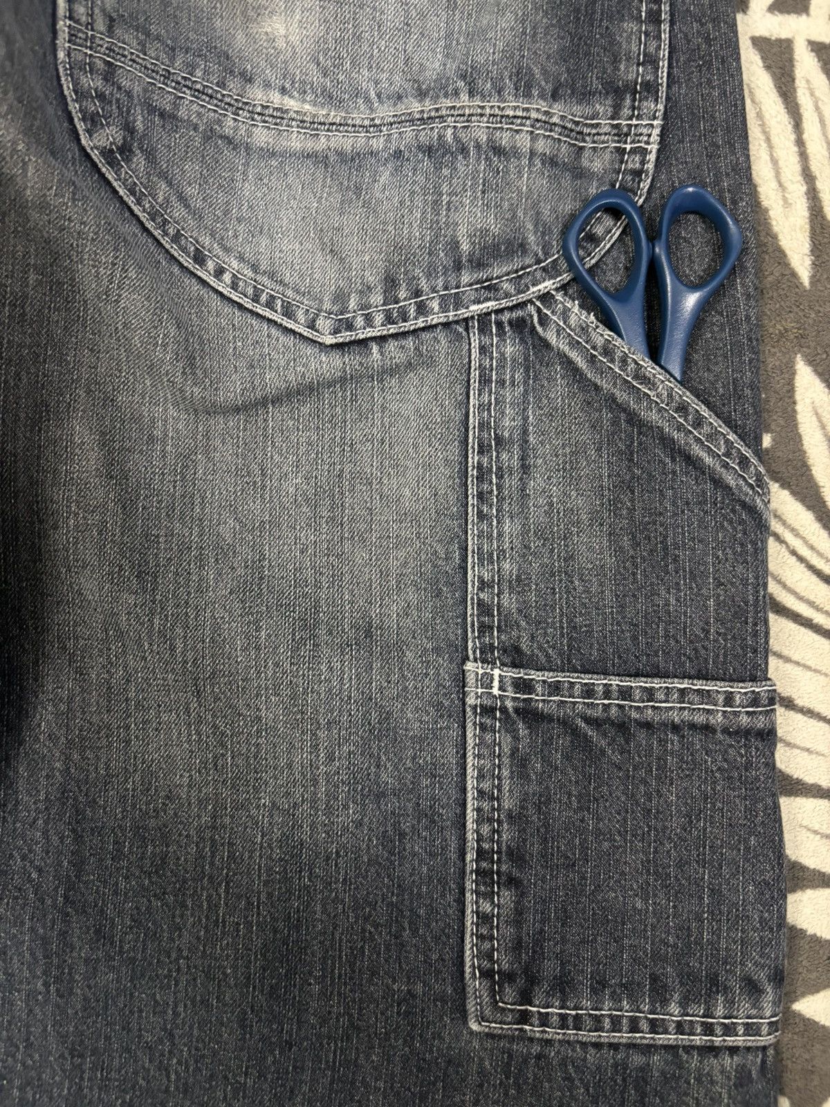 Japanese Brand Y2K Free Gate United Work Buckle Back Baggy Carpenter Jeans Size US 32 / EU 48 - 9 Thumbnail