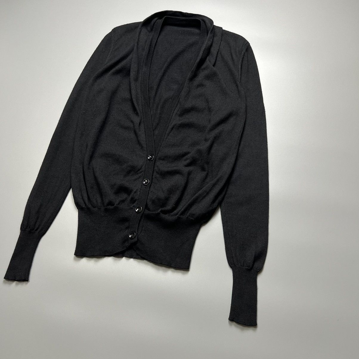 Maison Margiela Maison Margiela - Line 4 Double Collar Wool - Cardigan Size ONE SIZE - 4 Thumbnail
